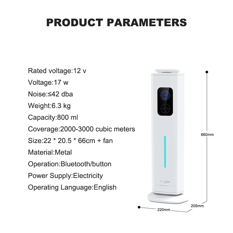 Wholesale Hotel Floor Standing Fragrance Oil Diffuser Large Area Waterless Scent Diffuser Machine with bluetooth Contrlos
