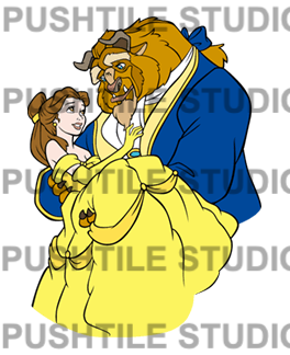  Pre-Release Push Tile Game 2 Player Set（ Beauty And Beast ）65 Tiles