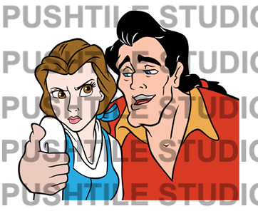  Pre-Release Push Tile Game 2 Player Set（ Beauty And Beast ）65 Tiles