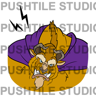  Pre-Release Push Tile Game 2 Player Set（ Beauty And Beast ）65 Tiles