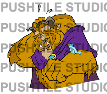  Pre-Release Push Tile Game 2 Player Set（ Beauty And Beast ）65 Tiles