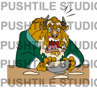  Pre-Release Push Tile Game 2 Player Set（ Beauty And Beast ）65 Tiles