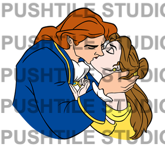  Pre-Release Push Tile Game 2 Player Set（ Beauty And Beast ）65 Tiles