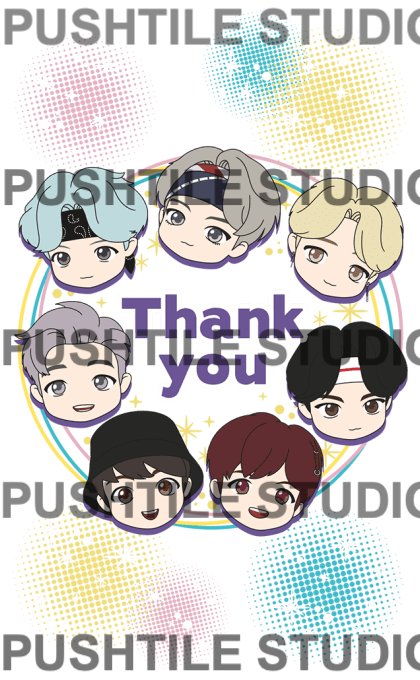 Push Tile Game 2 Player Set（ BTS ）65 Tiles