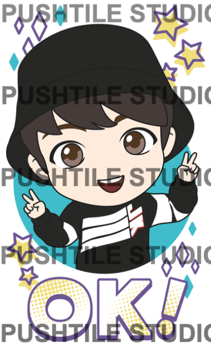 Push Tile Game 2 Player Set（ BTS ）65 Tiles