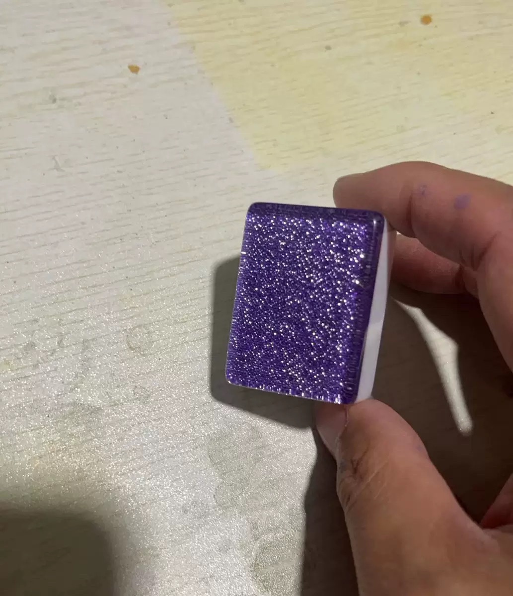 Push Tile Mahjong Tile Game Blank Premium Glitter Back Tile ( 40 mm ) - Different Colors 