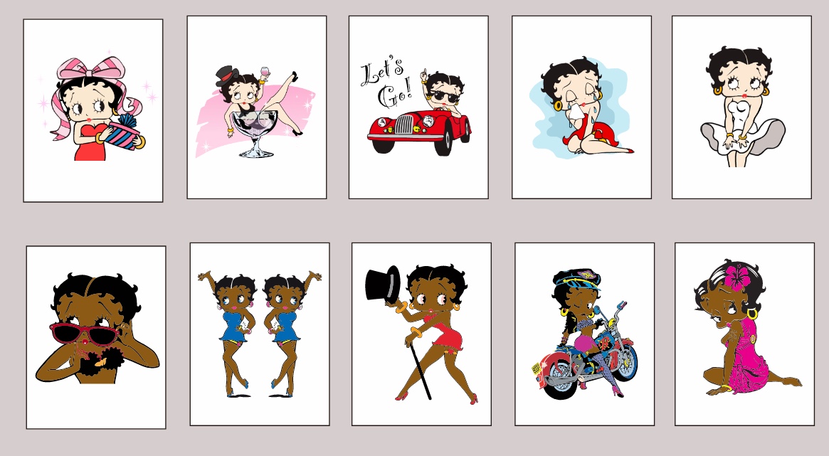 Push Tile Game Deluxe 2 Player Set（ Betty Boop ）91 Tiles