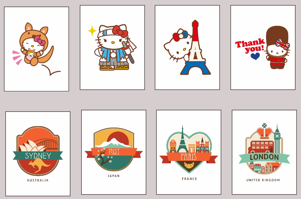 Push Tile Game 2 Player Set（ Sanrio HK World Tour - Vol.2 ）65 Tiles