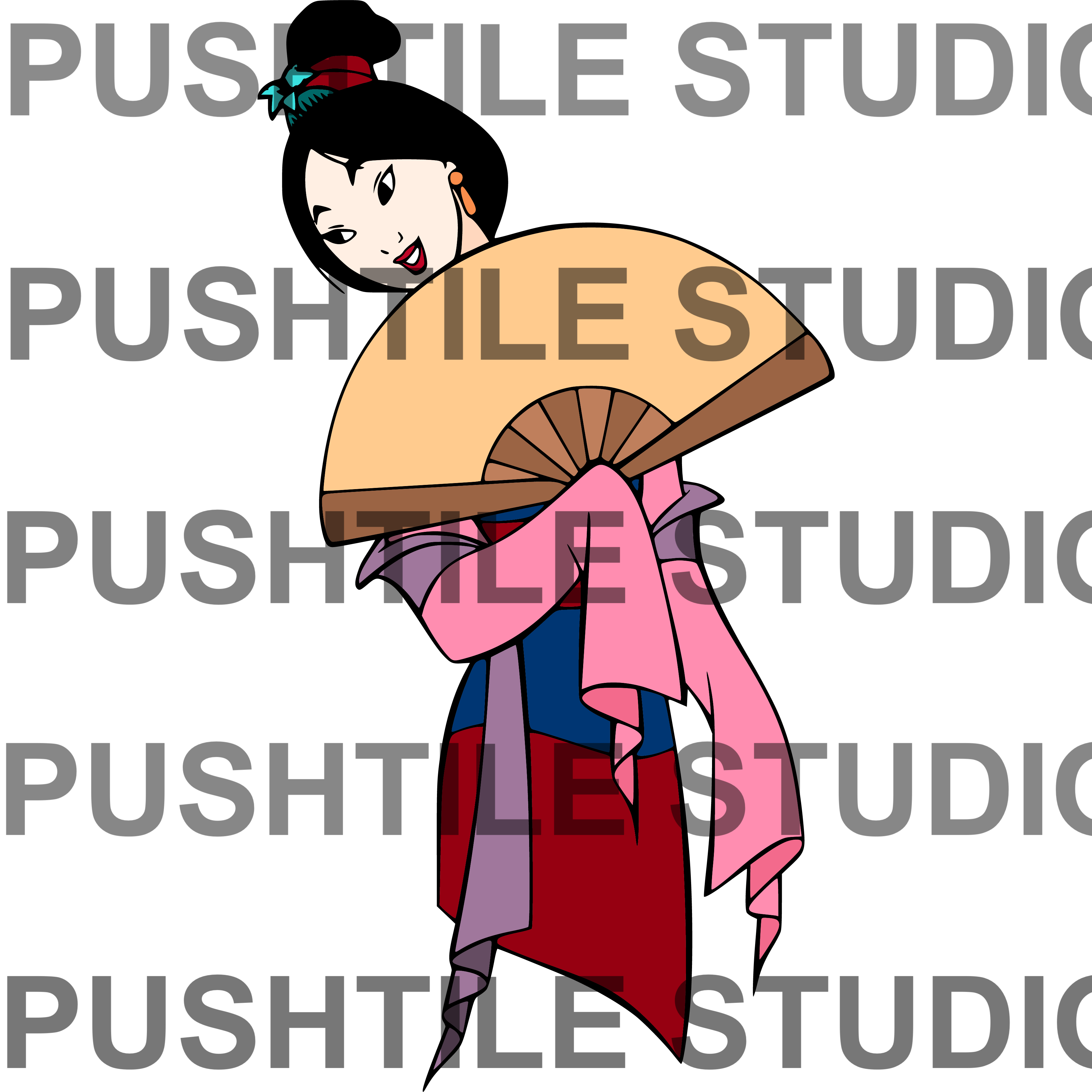 Push Tile Game 2 Player Set（ Mulan  ）65 Tiles