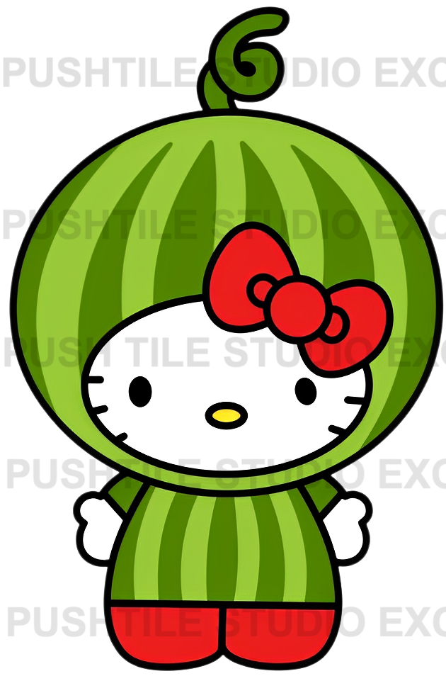 Pre-Release Push Tile Game 2 Player Set（ Sanrio Hello Kitty Cosplay Princess VS Fruits ）65 Tiles