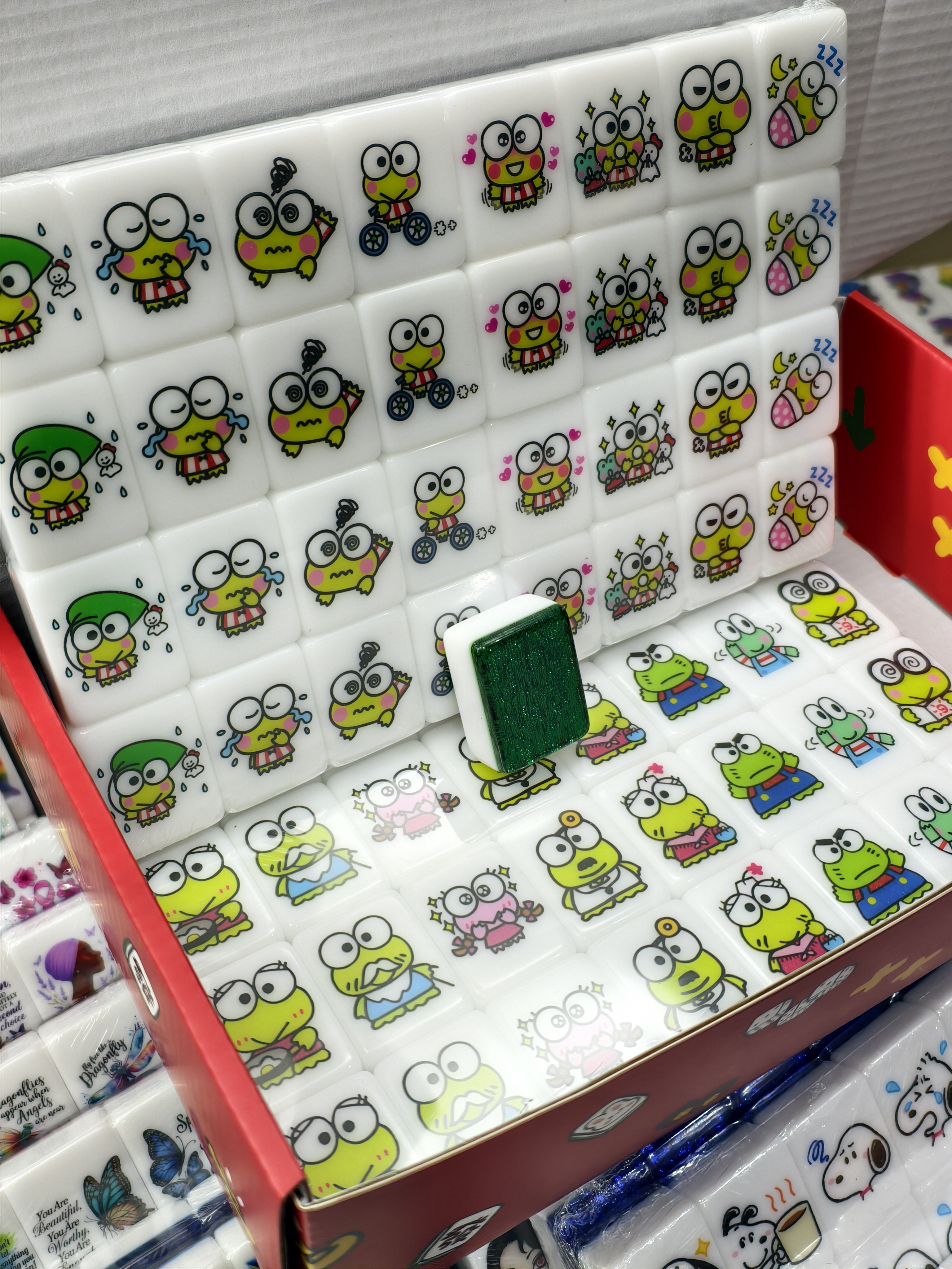 Push Tile Game  2 Player Set（ Keroppi ）65 Tiles