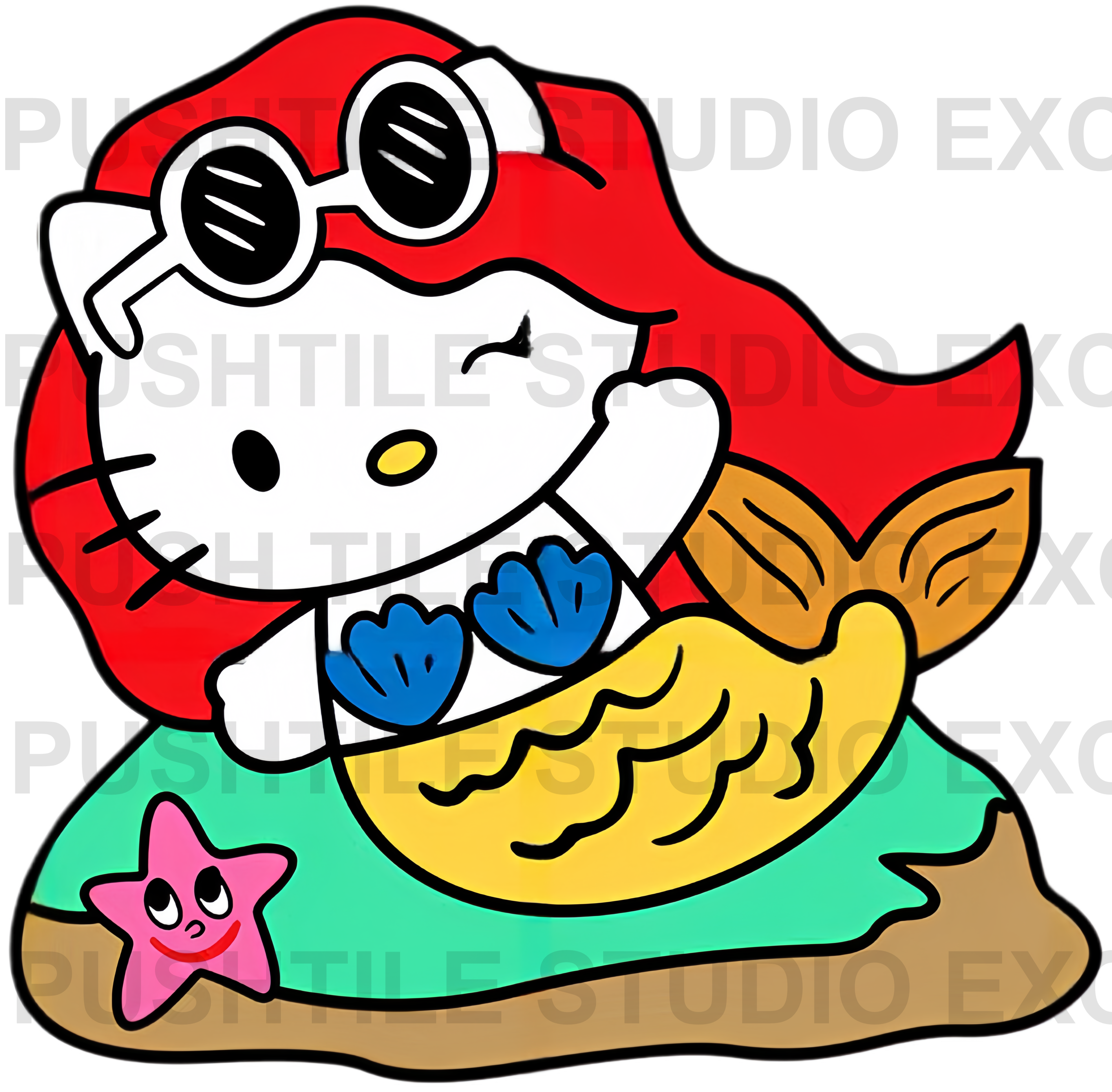 Pre-Release Push Tile Game 2 Player Set（ Sanrio Hello Kitty Cosplay Deluxe ）65 Tiles