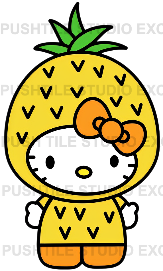 Pre-Release Push Tile Game 2 Player Set（ Sanrio Hello Kitty Cosplay Princess VS Fruits ）65 Tiles