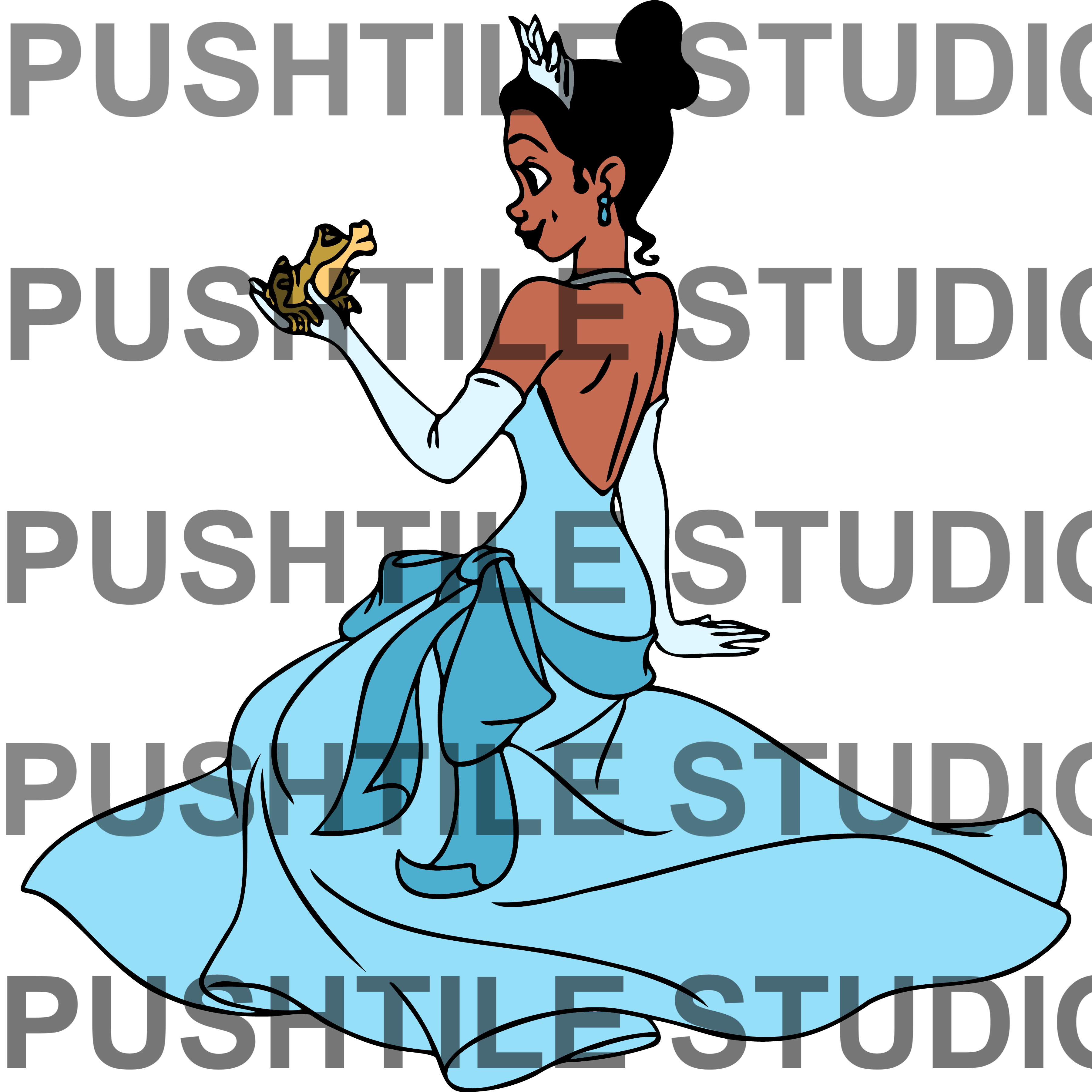 Push Tile Game 2 Player Set（ The Princess and the Frog ）65 Tiles