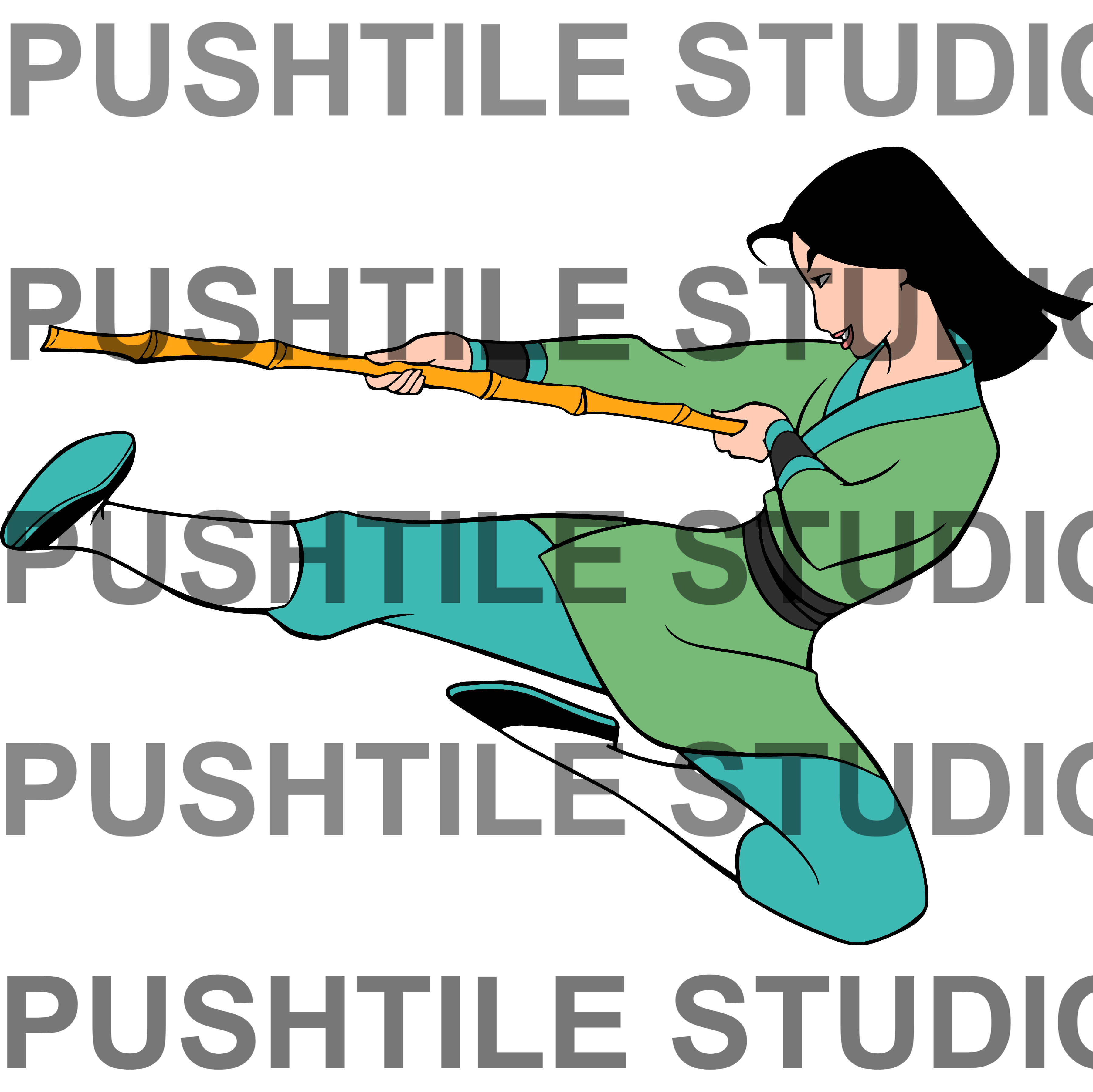 Push Tile Game 2 Player Set（ Mulan  ）65 Tiles