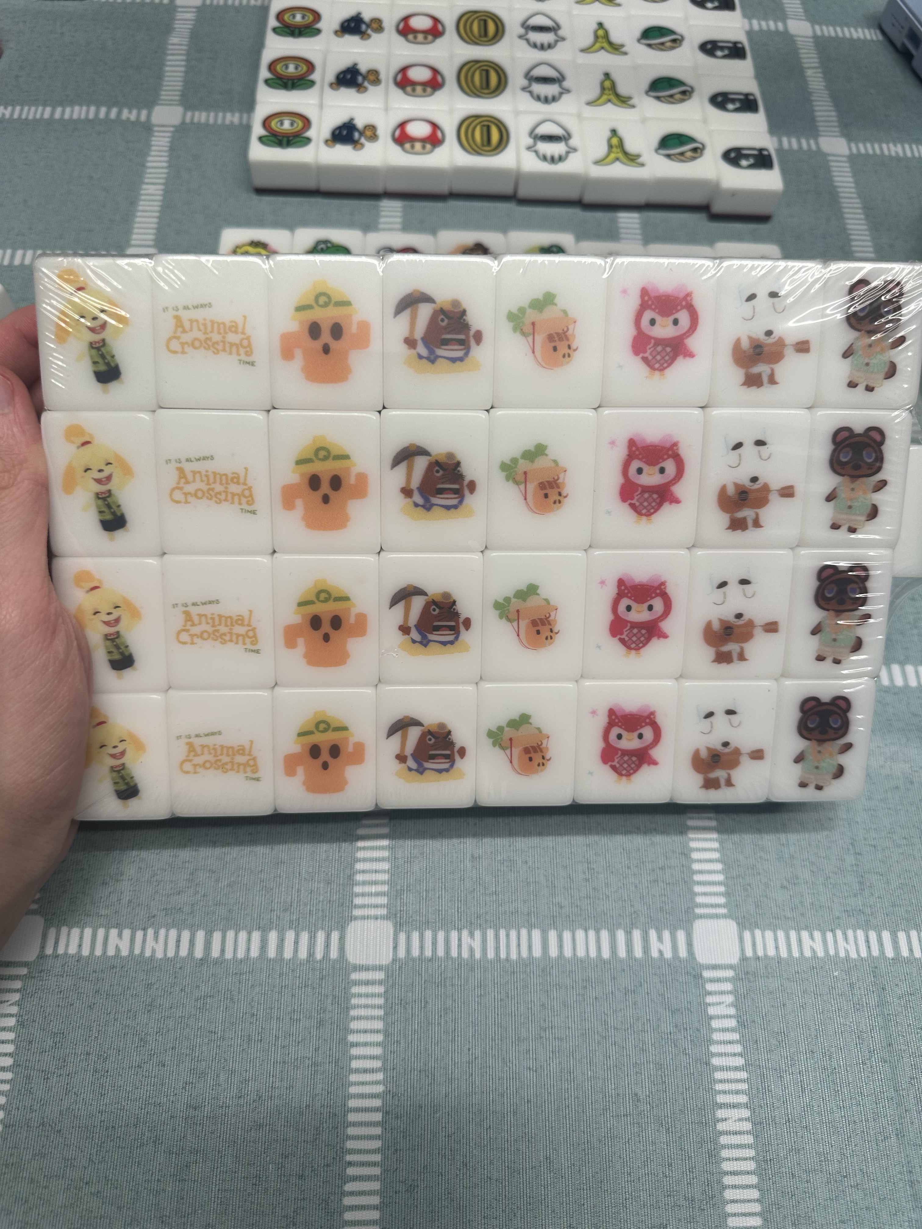 Push Tile Mahjong Tile Game Green 65 tiles ( Animal Crossing) tiktok new viral trending rummy dominos