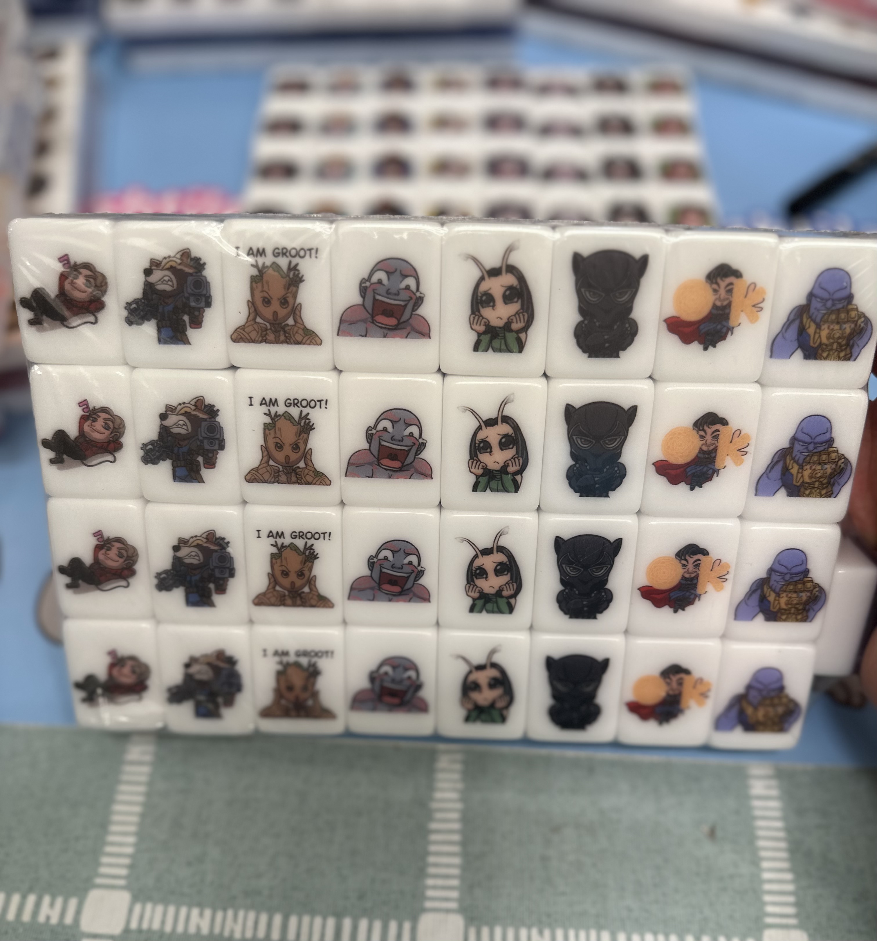  Pre-Release Push Tile Game 2 Player Set（ New Marvel - Avengers 4 ）65 Tiles