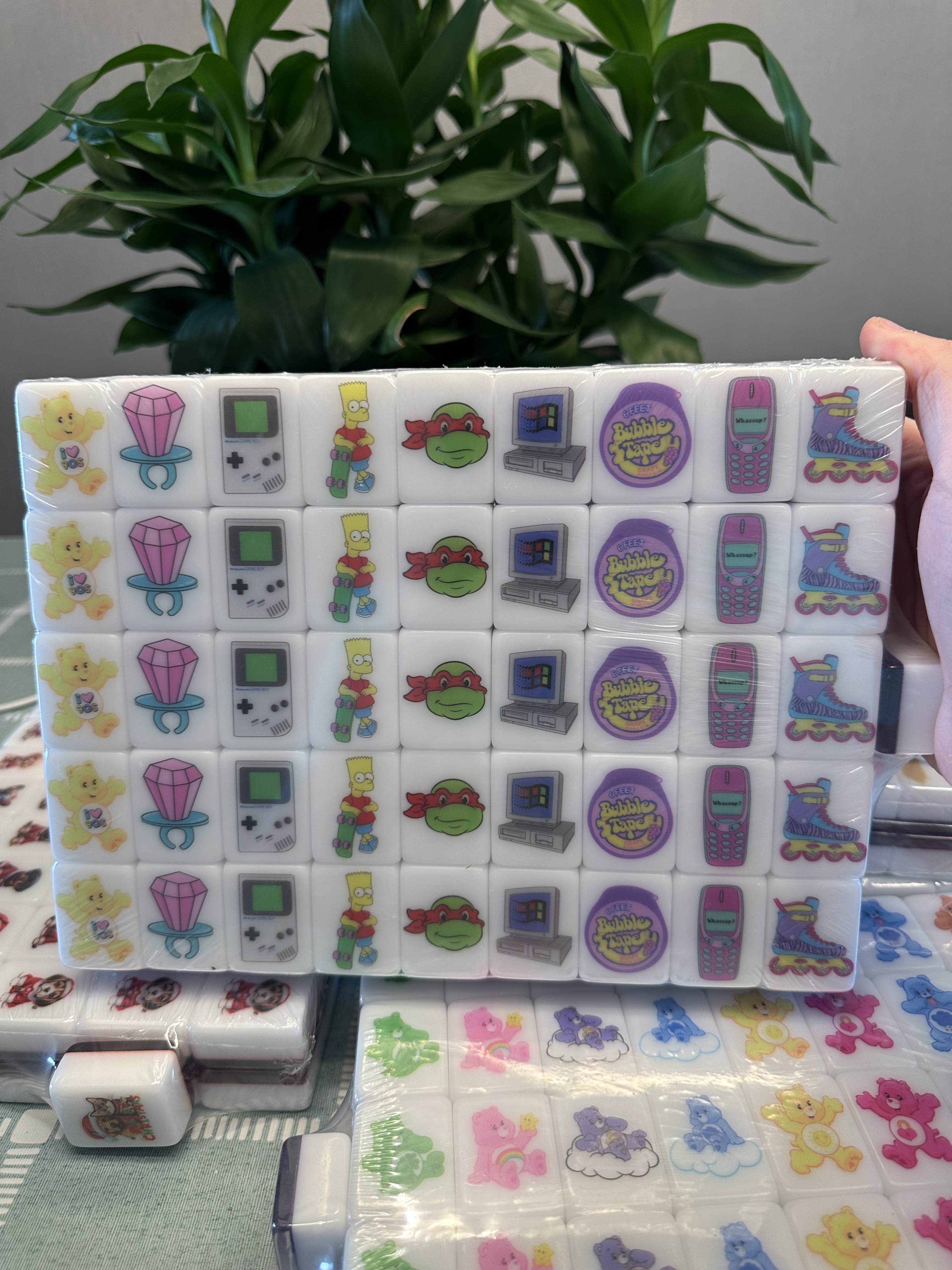 Push Tile Game Deluxe 2 Player Set（ The 80s VS 90s ）91 Tiles