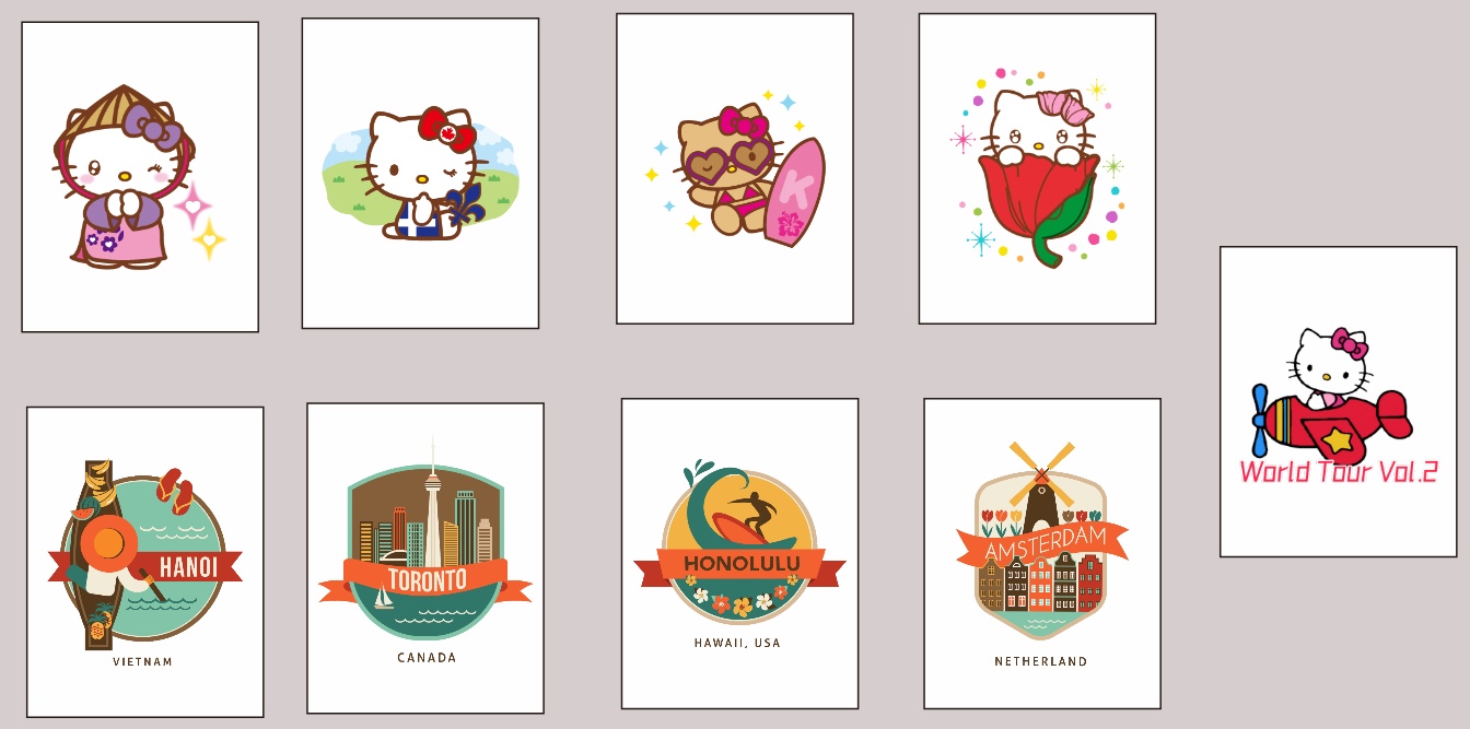 Push Tile Game 2 Player Set（ Sanrio HK World Tour - Vol.2 ）65 Tiles