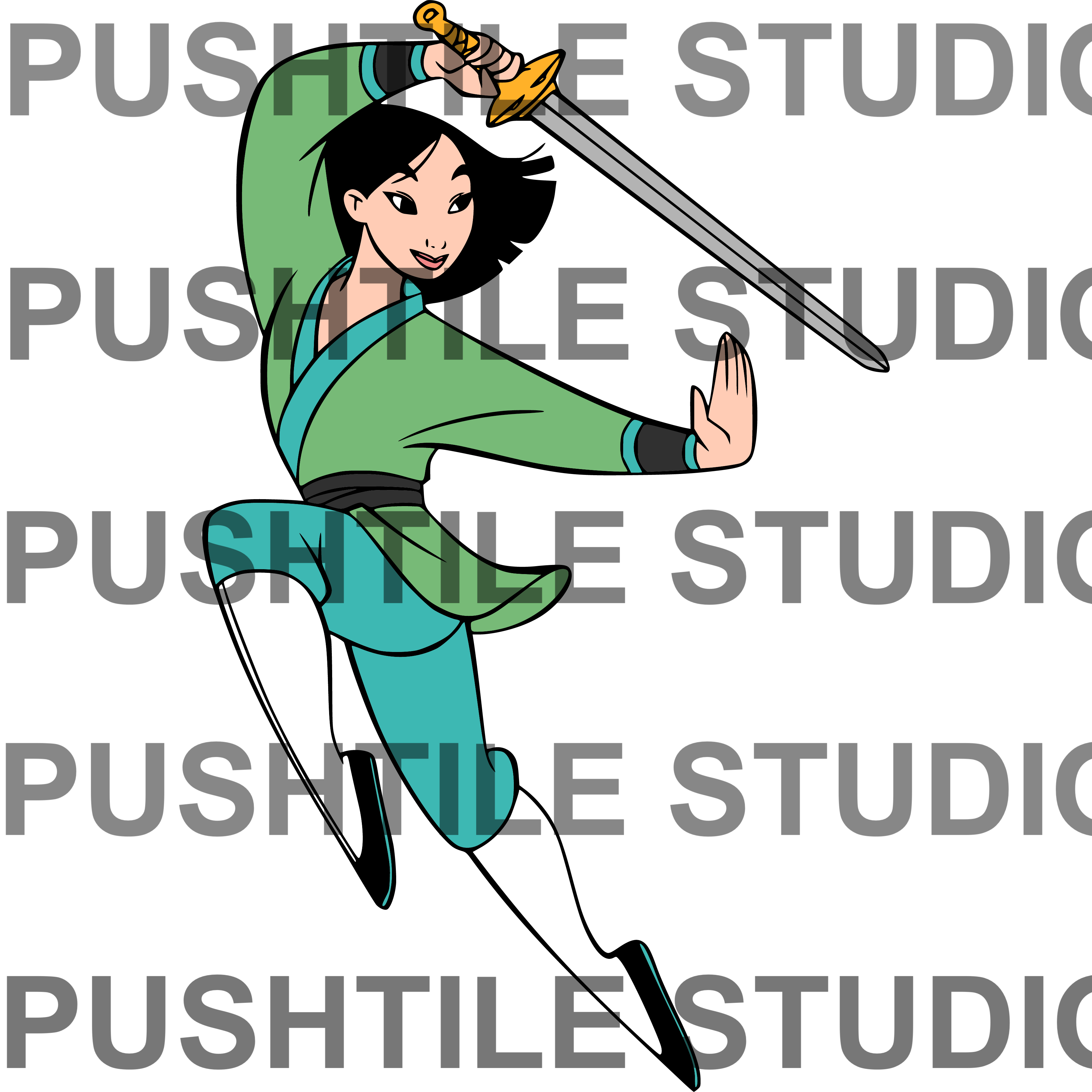 Push Tile Game 2 Player Set（ Mulan  ）65 Tiles