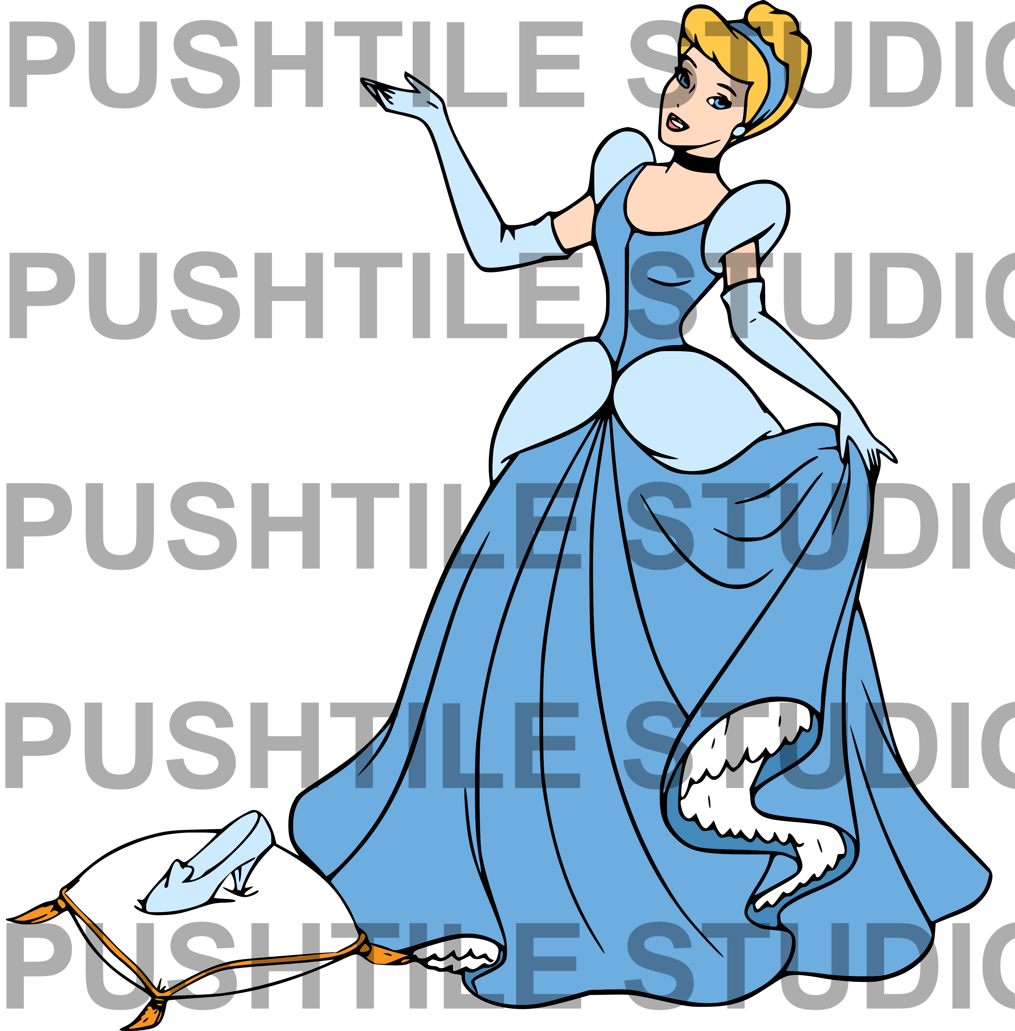  Pre-Release Push Tile Game 2 Player Set（ Cinderella ) 65 Tiles