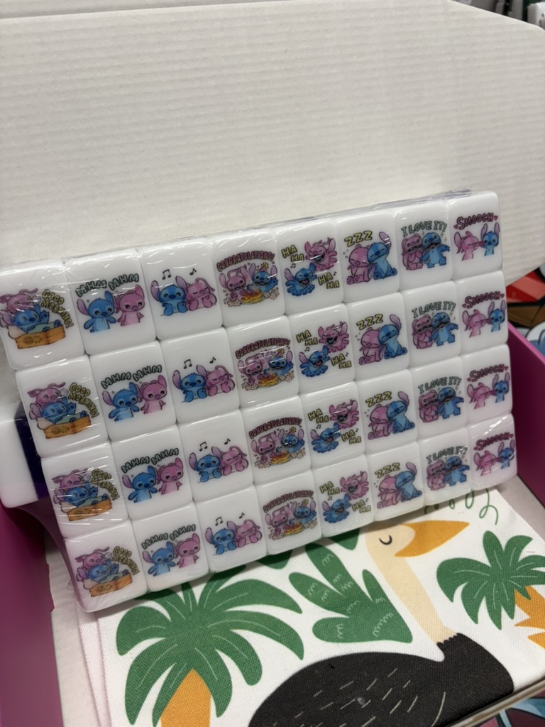 Push Tile Game 2 Player Set（ New Stitch vs Stitch & Angel ）65 Tiles