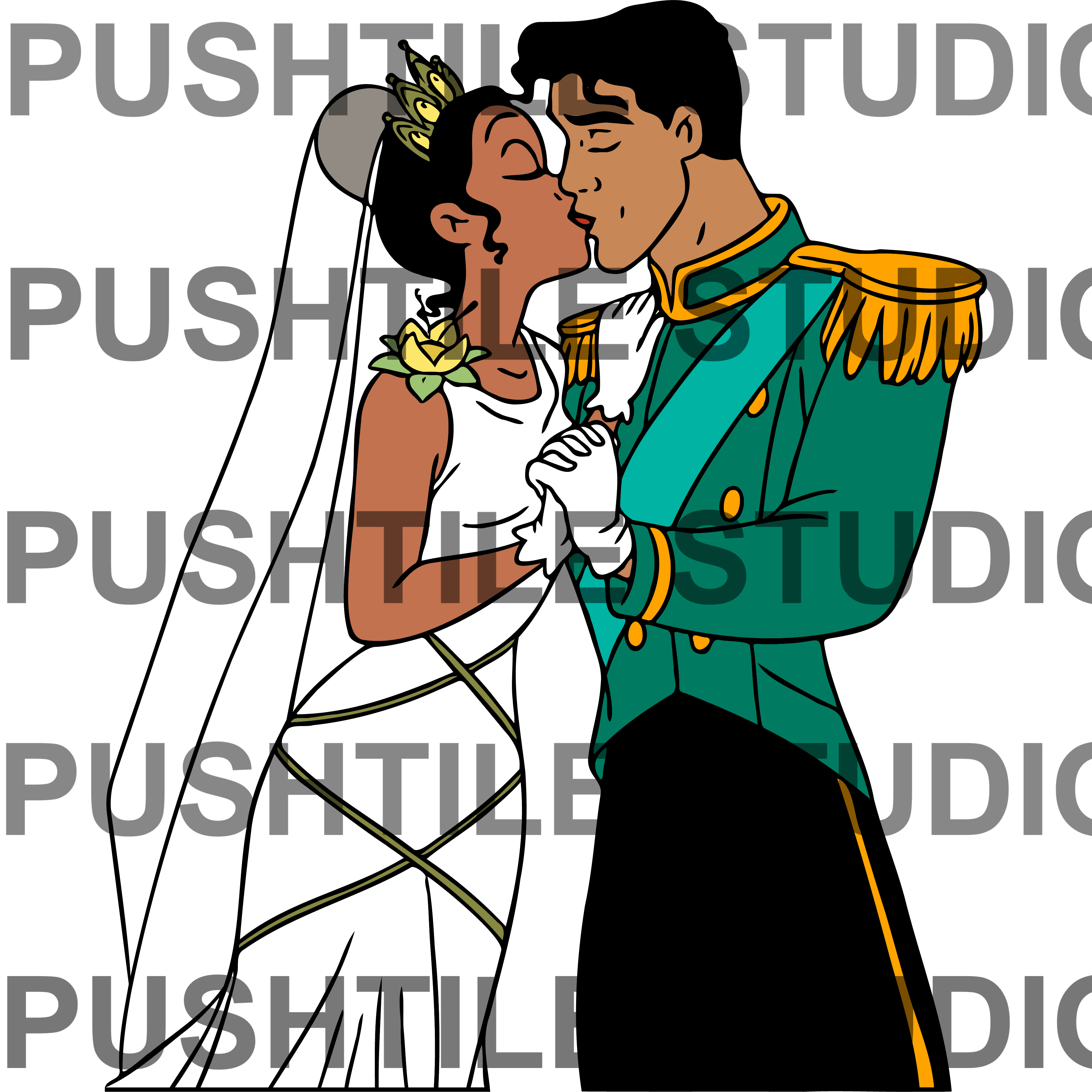 Push Tile Game 2 Player Set（ The Princess and the Frog ）65 Tiles