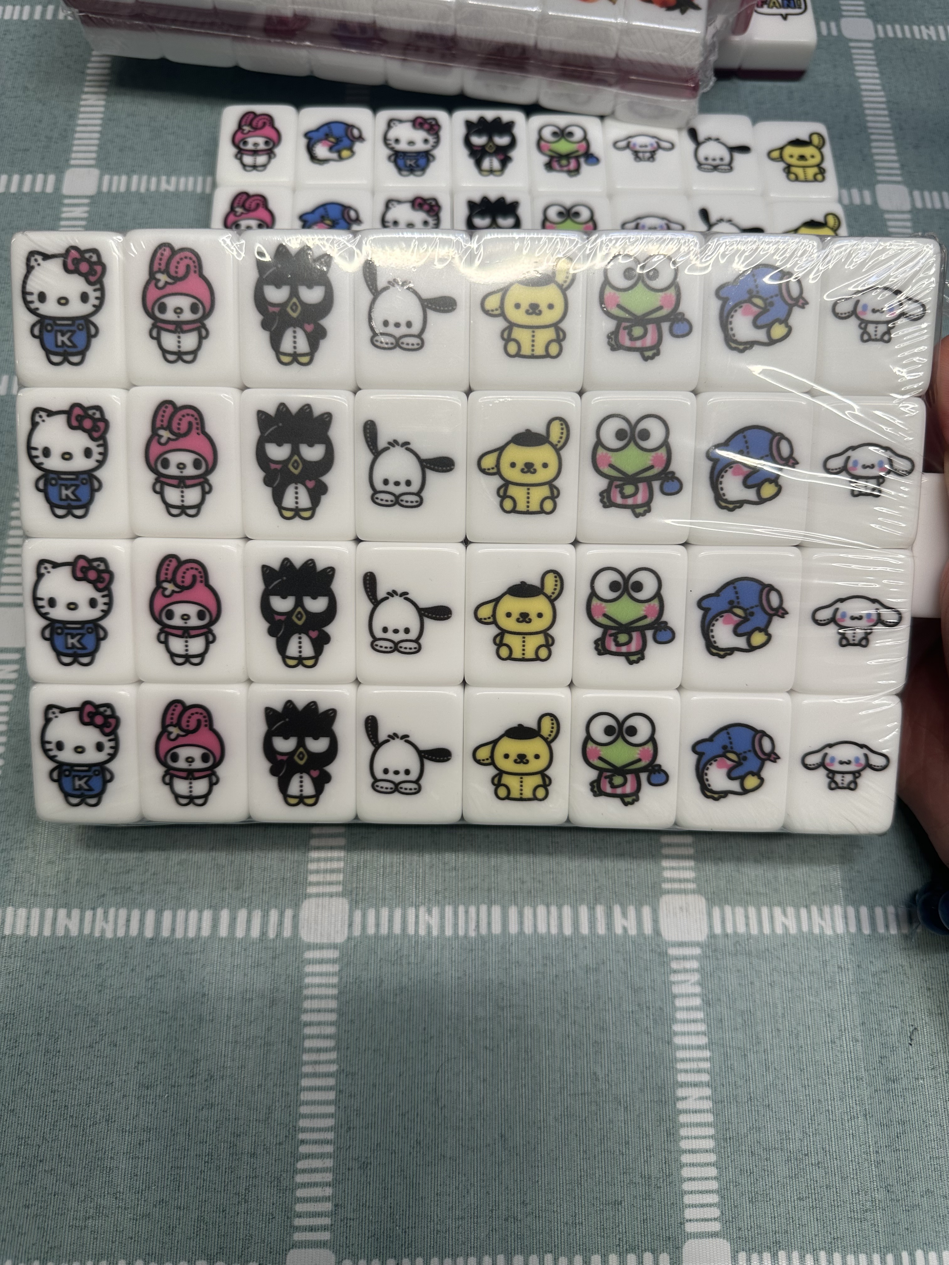  Push Tile Mahjong Tile Game Pink 65 tiles ( Sanrio Doll Collection ) tiktok new viral trending rummy dominos