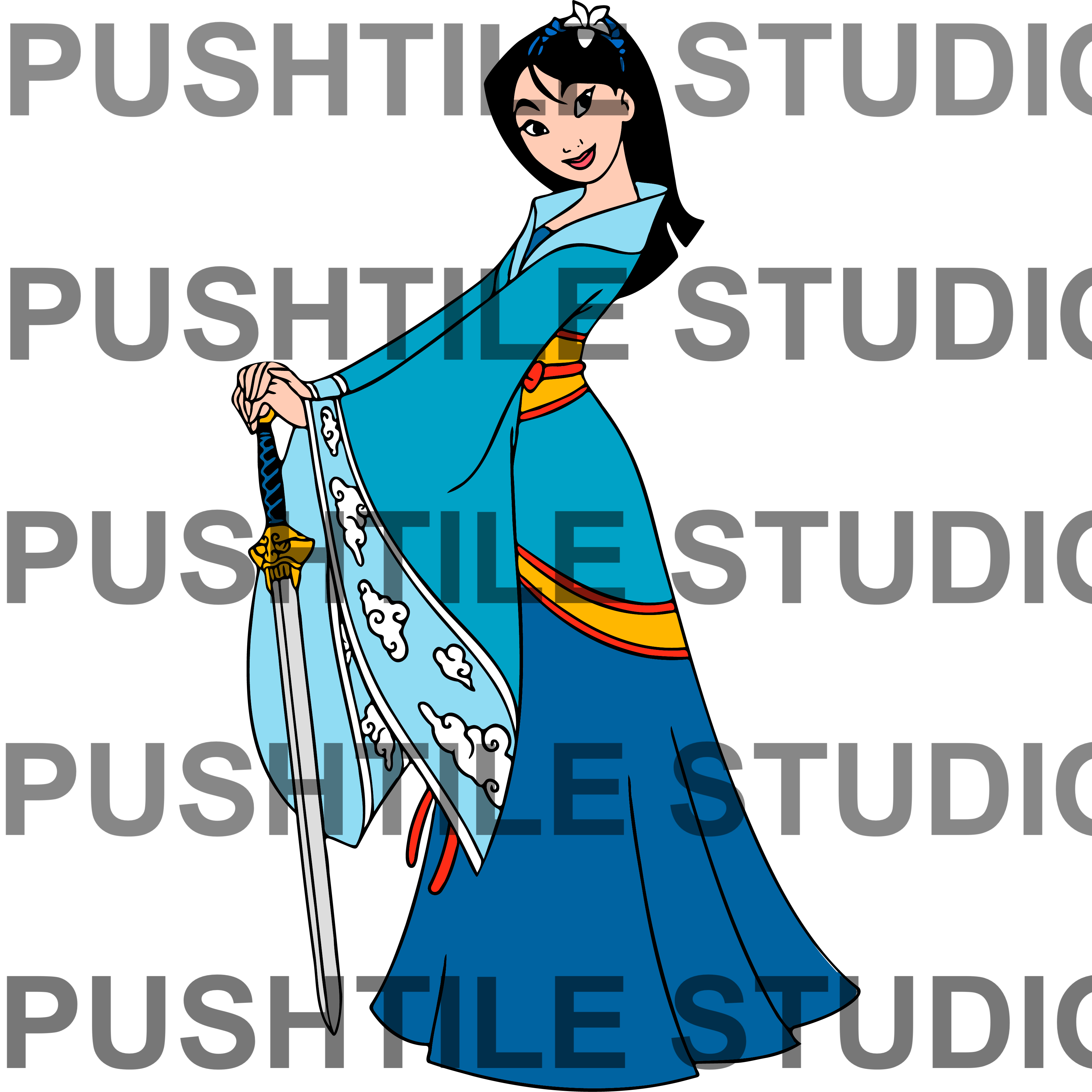 Push Tile Game 2 Player Set（ Mulan  ）65 Tiles