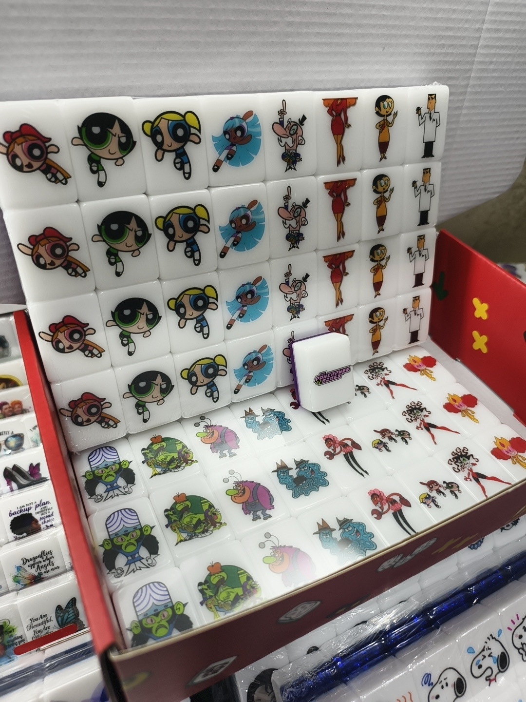 Push Tile Game 2 Player Set ( Powerpuff Girls - Justice VS Evil ) 65 Tiles