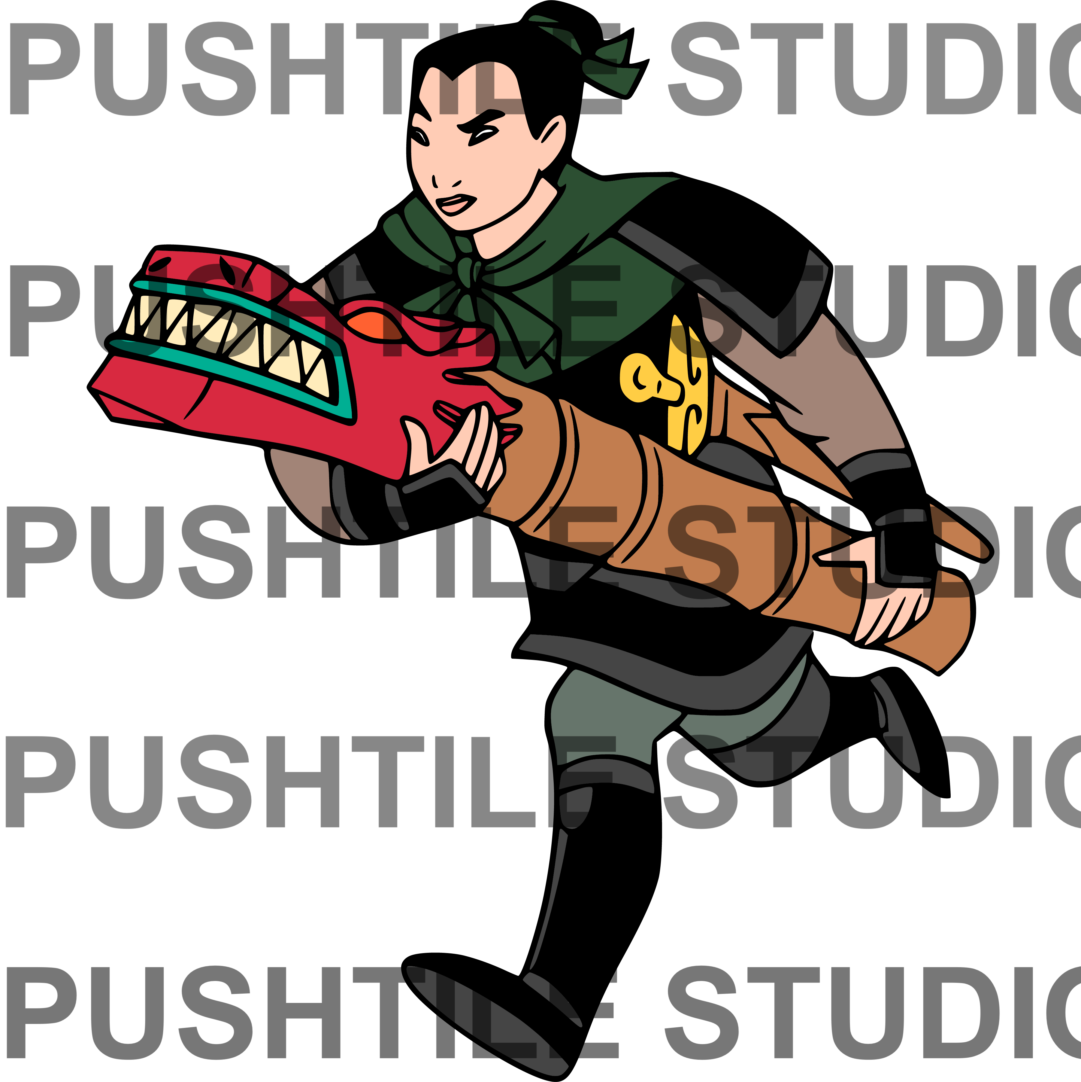 Push Tile Game 2 Player Set（ Mulan  ）65 Tiles