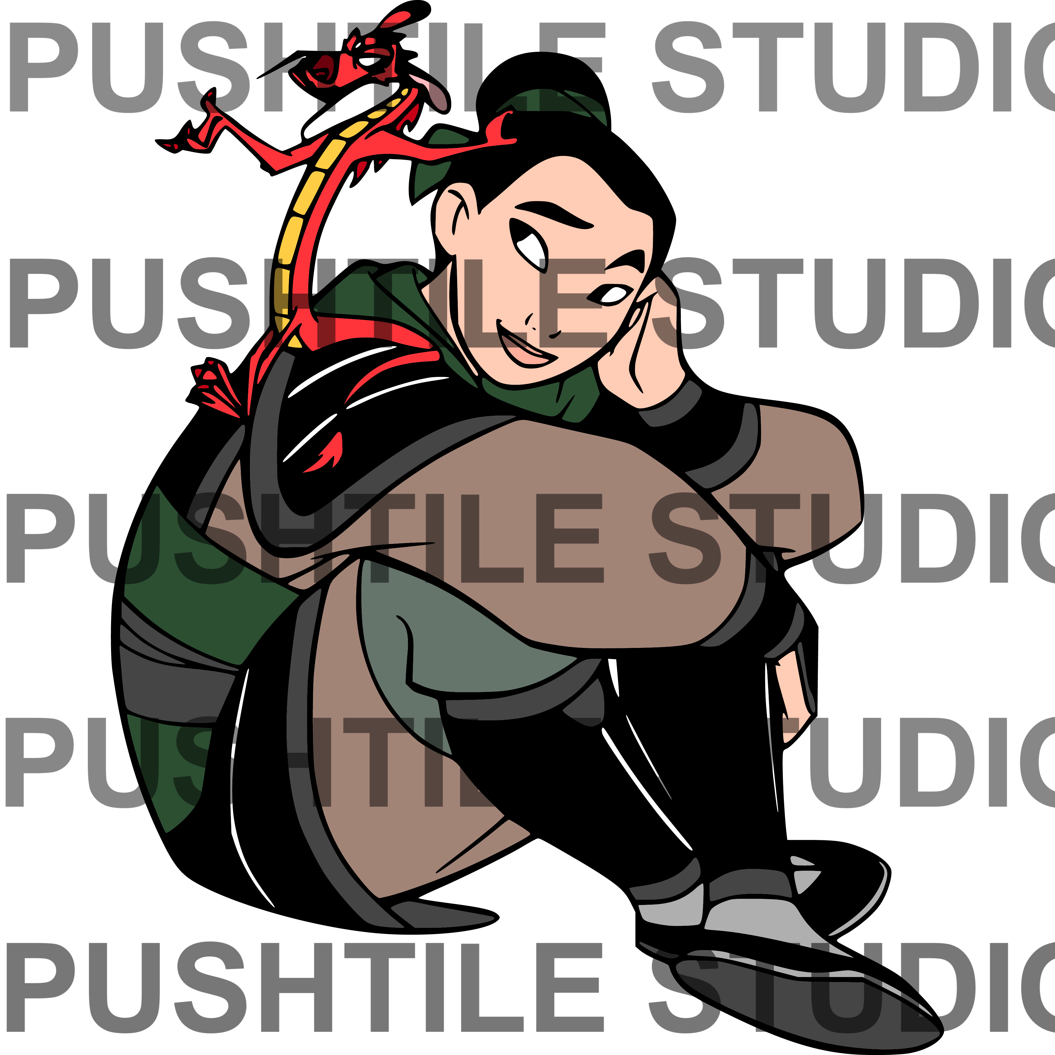 Push Tile Game 2 Player Set（ Mulan  ）65 Tiles