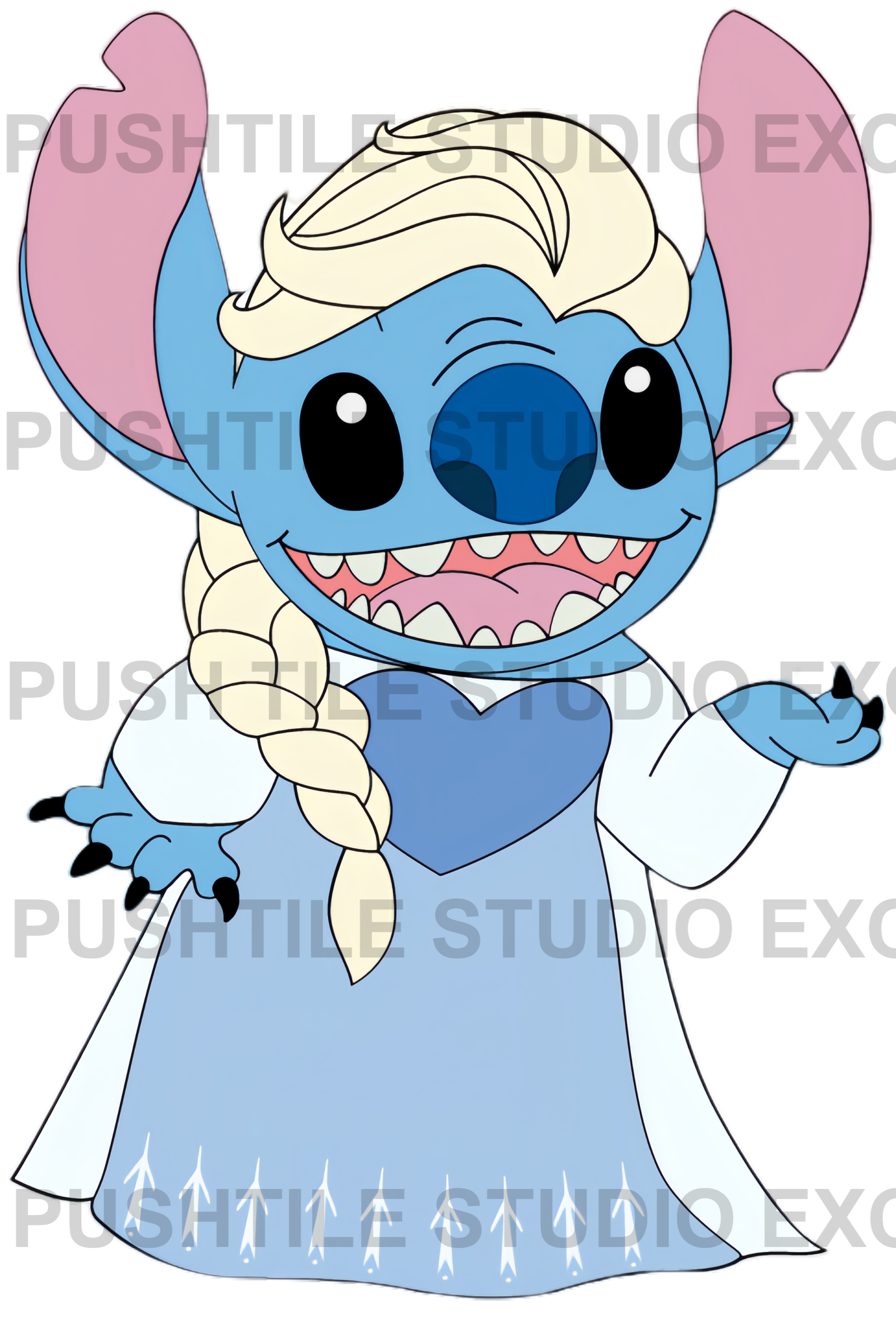 Pre-Release Push Tile Game 2 Player Set（Stitch Cosplay Princess ）65 Tiles