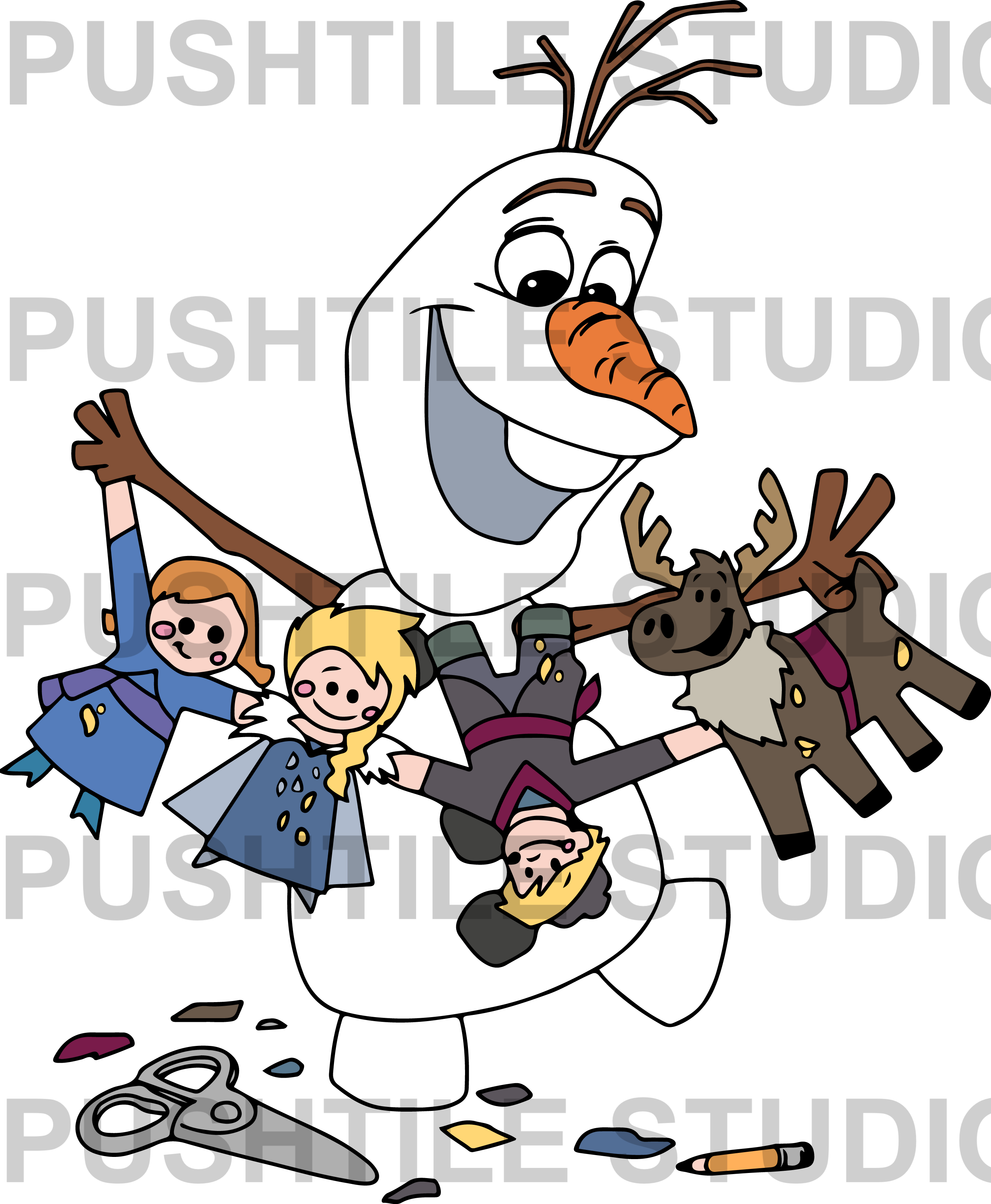 Push Tile Game 2 Player Set（ Frozen  ）65 Tiles