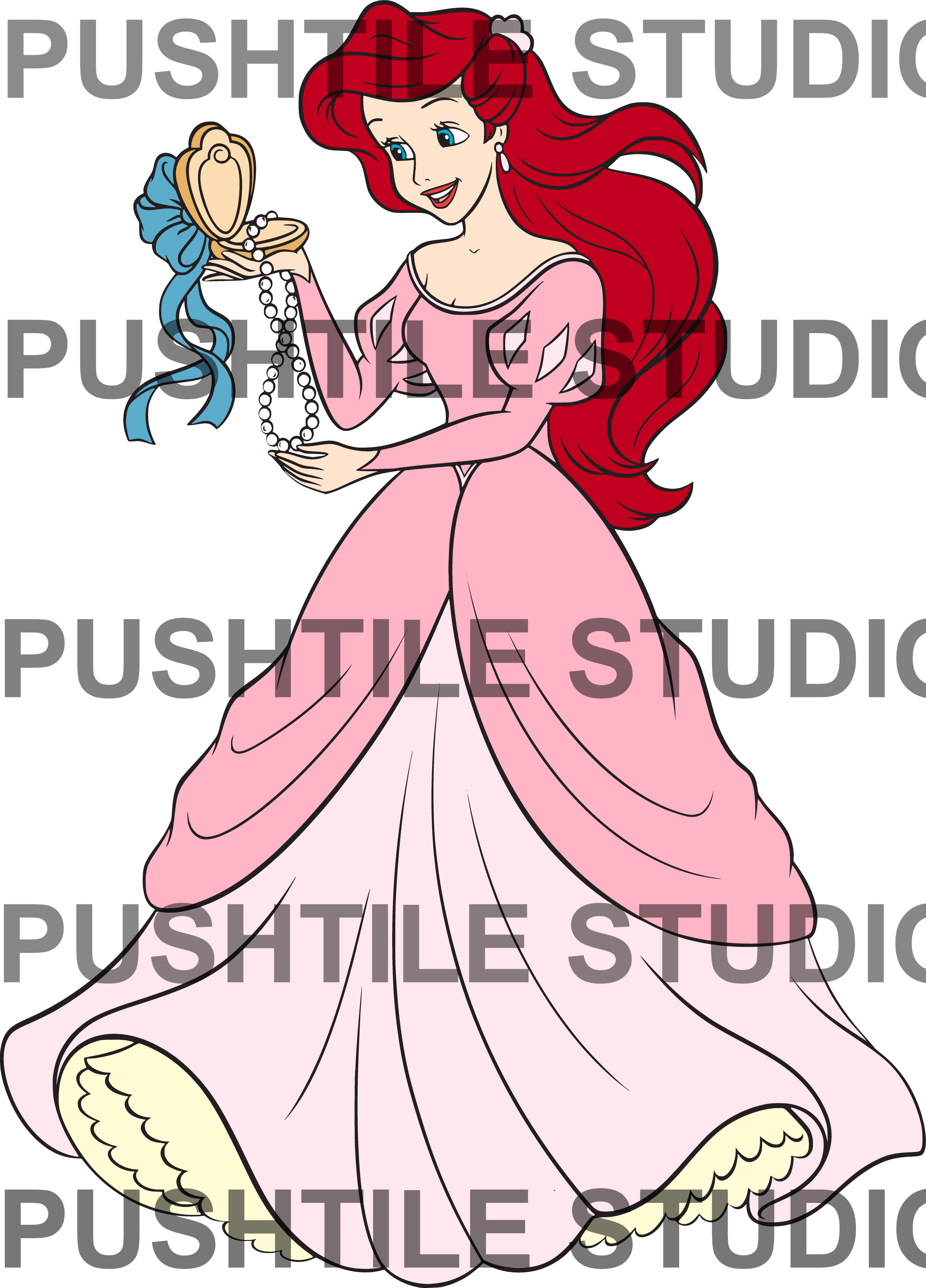 Push Tile Game 2 Player Set（ Little Mermaid  ）65 Tiles