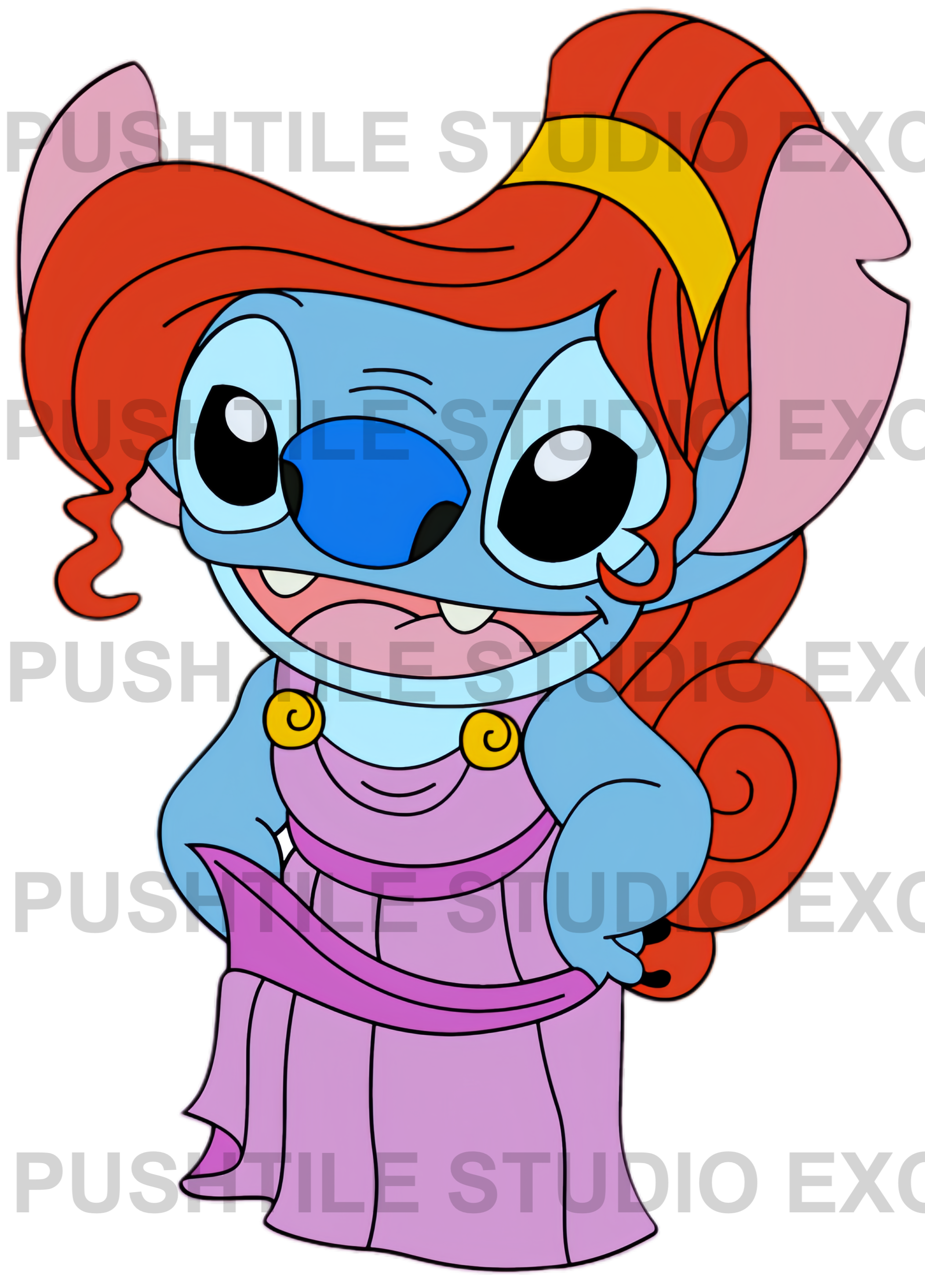 Pre-Release Push Tile Game 2 Player Set（Stitch Cosplay Princess ）65 Tiles