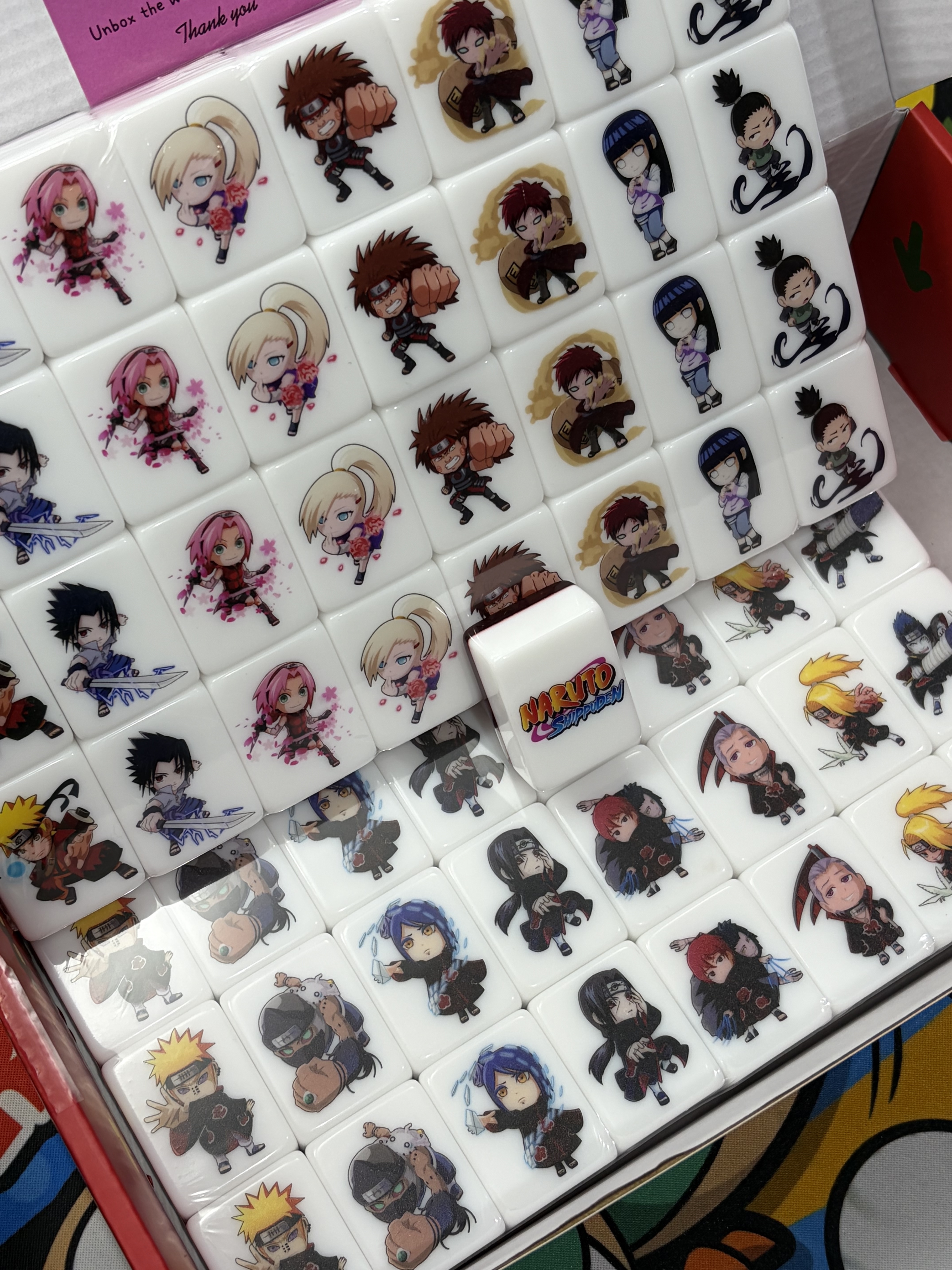 Push Tile Game 2 Player Set（ Naruto Shipudden）65 Tiles
