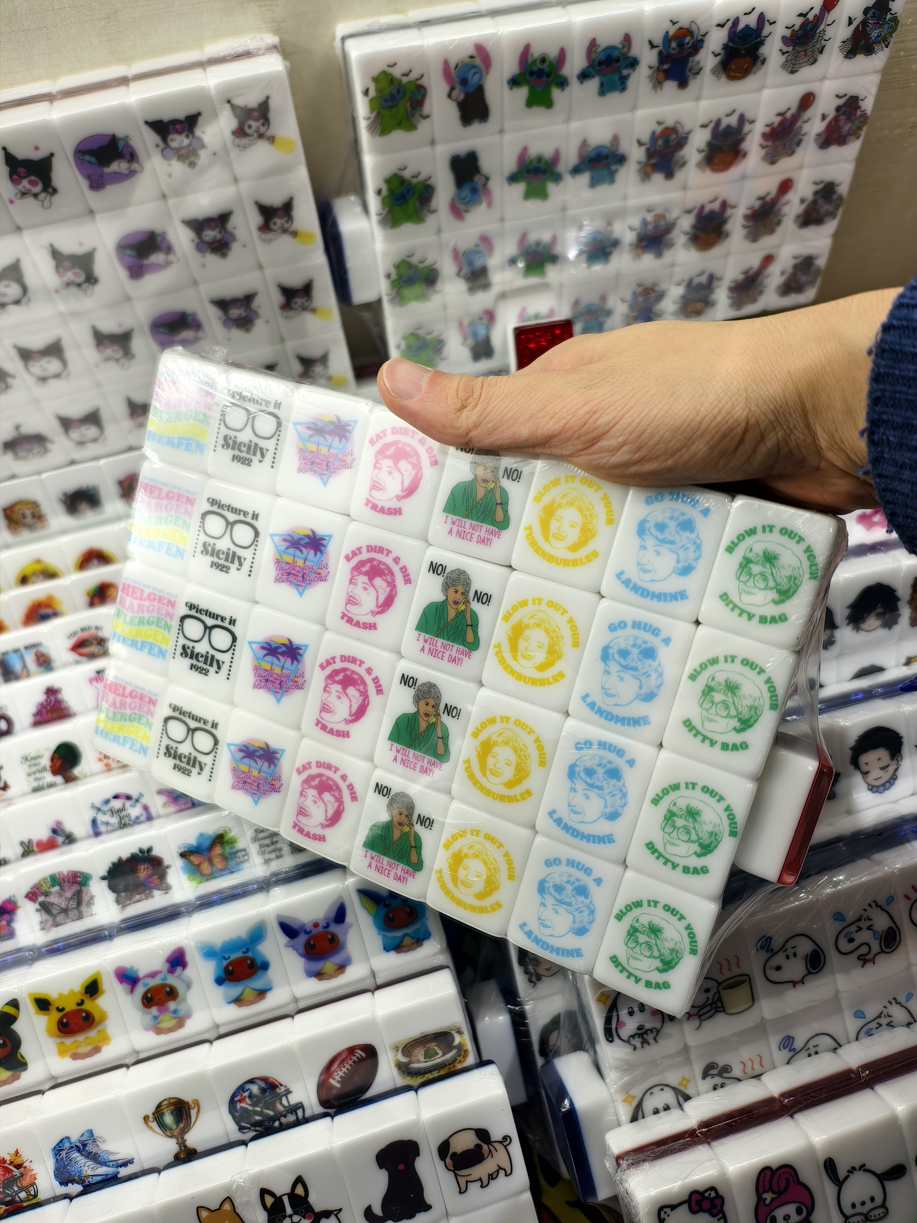 Push Tile Game 2 Player Set（ Golden girls  ）65 Tiles