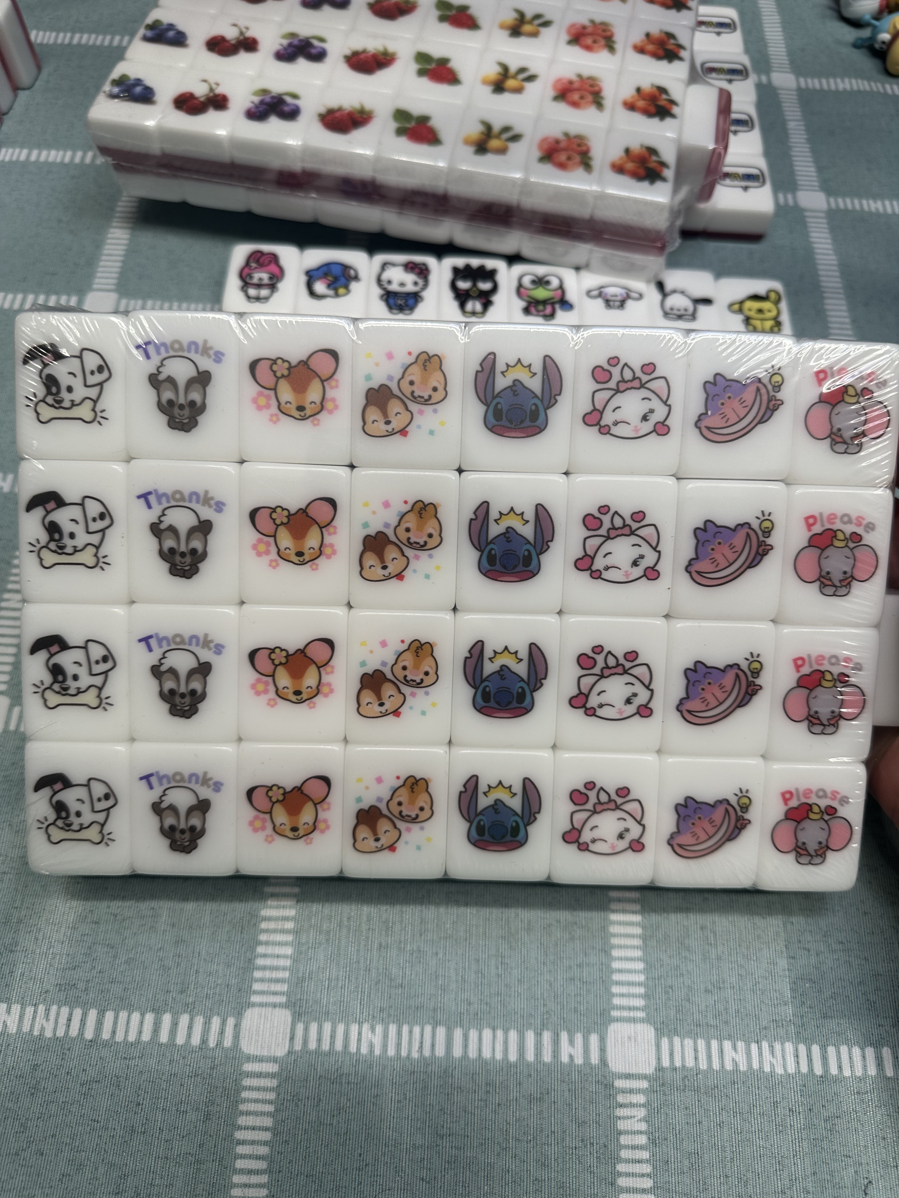 Push Tile Mahjong Tile Game Navy Blue 65 tiles ( Disney Babies ) tiktok new viral trending rummy dominos