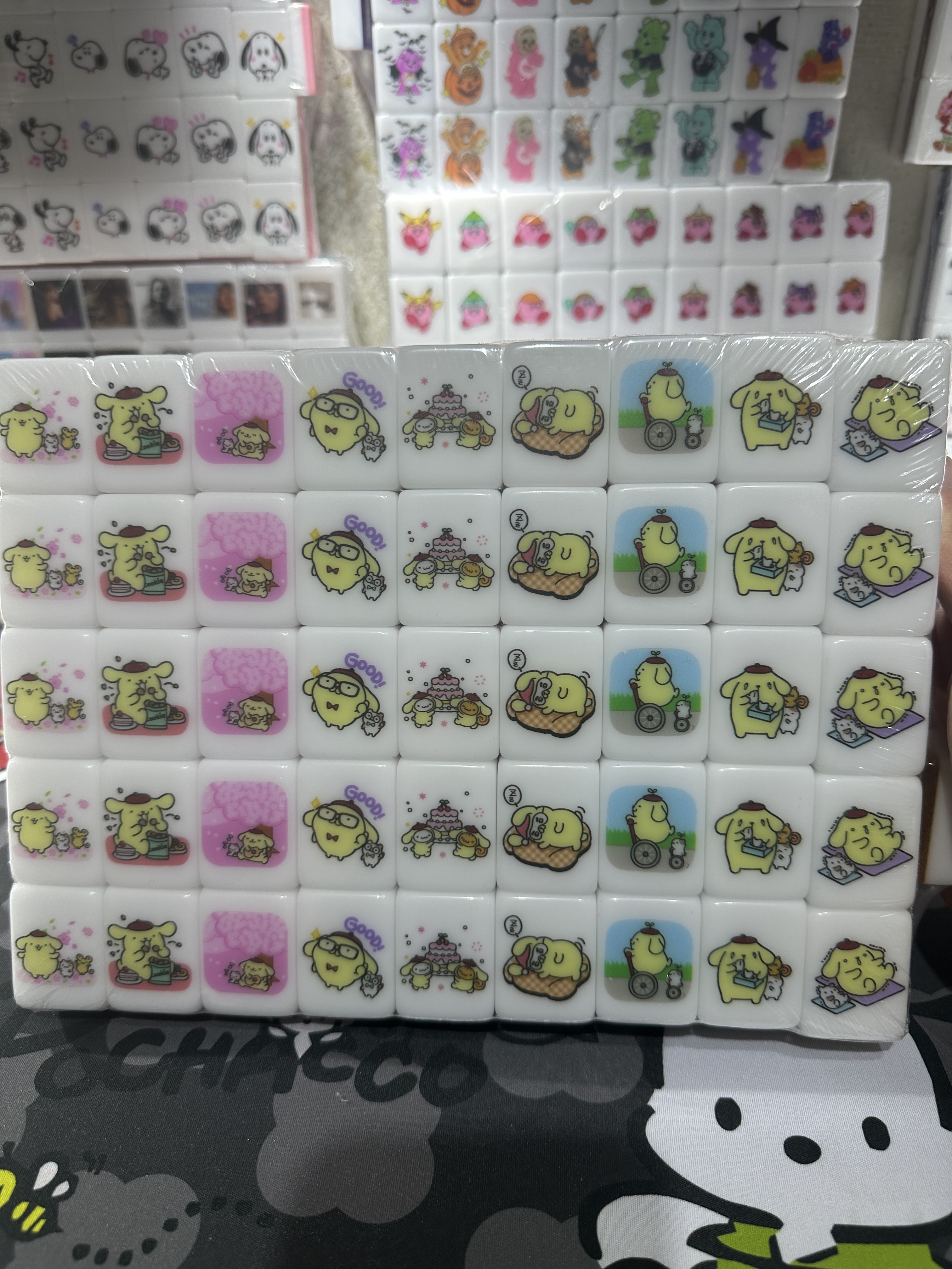 Push Tile Game Deluxe 2 Player Set（ Sanrio - Pompom Purin Deluxe）91 Tiles