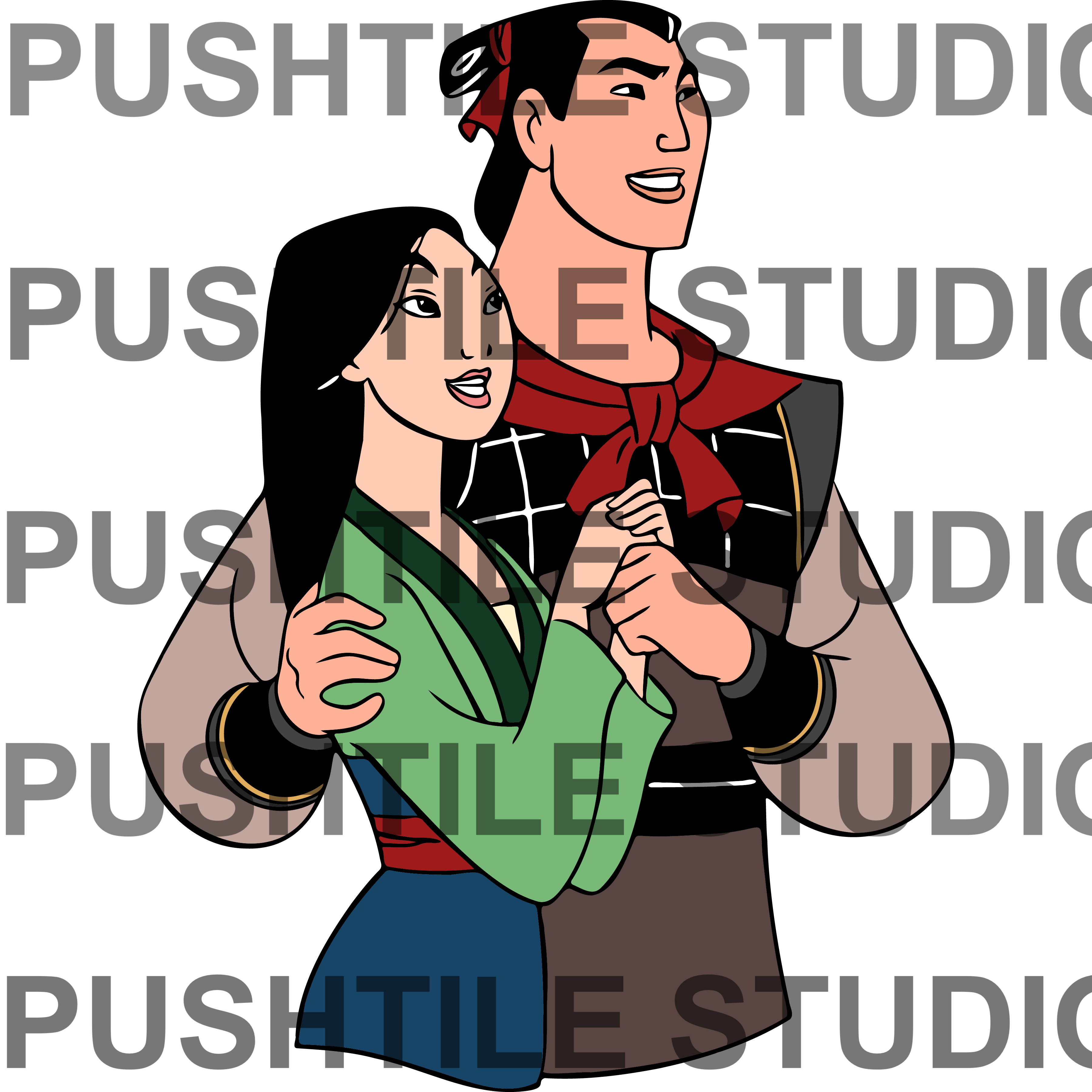 Push Tile Game 2 Player Set（ Mulan  ）65 Tiles