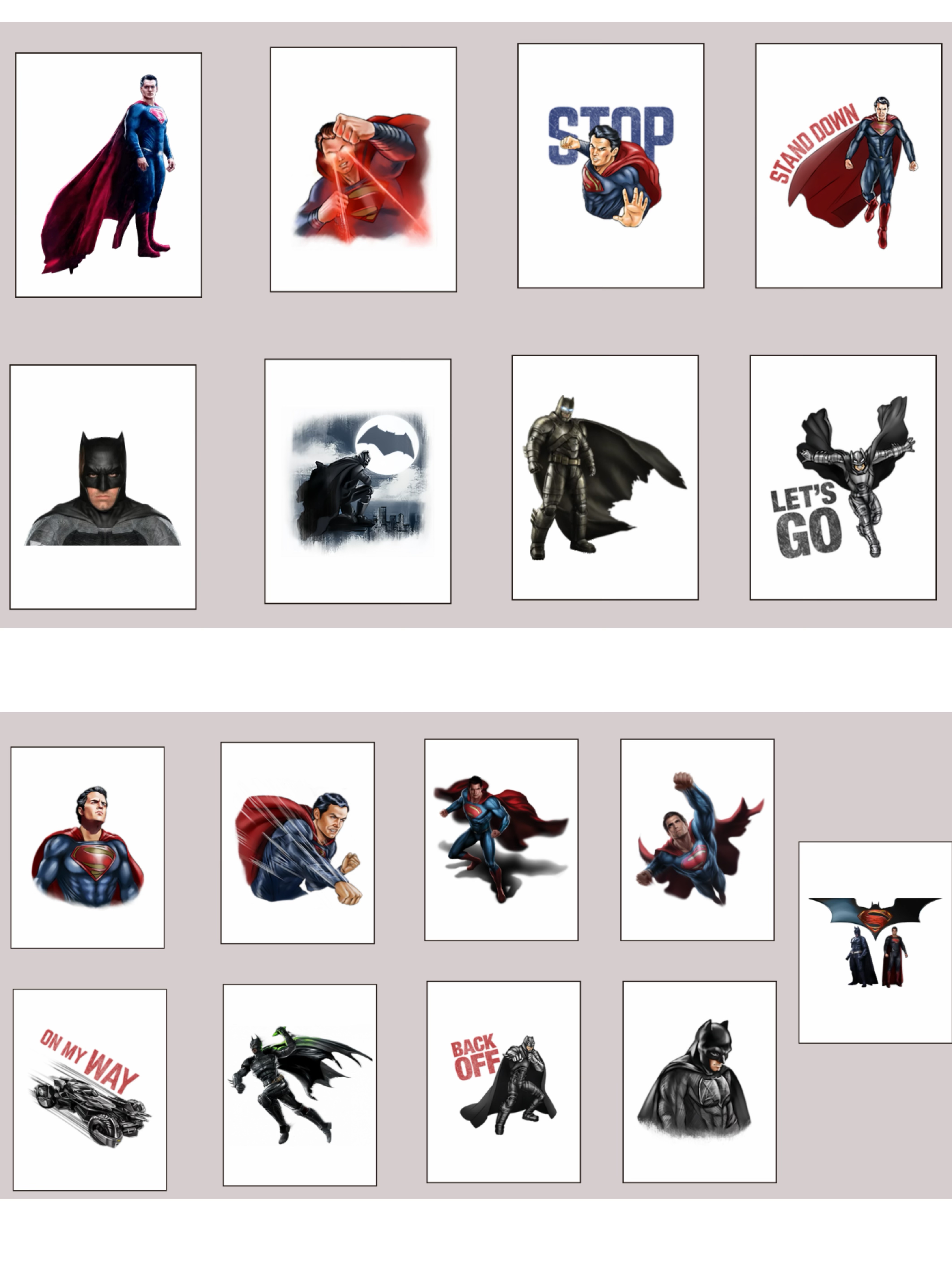 Push Tile Game Premium 2 Player Set（ Superman VS Batman ）65 Tiles