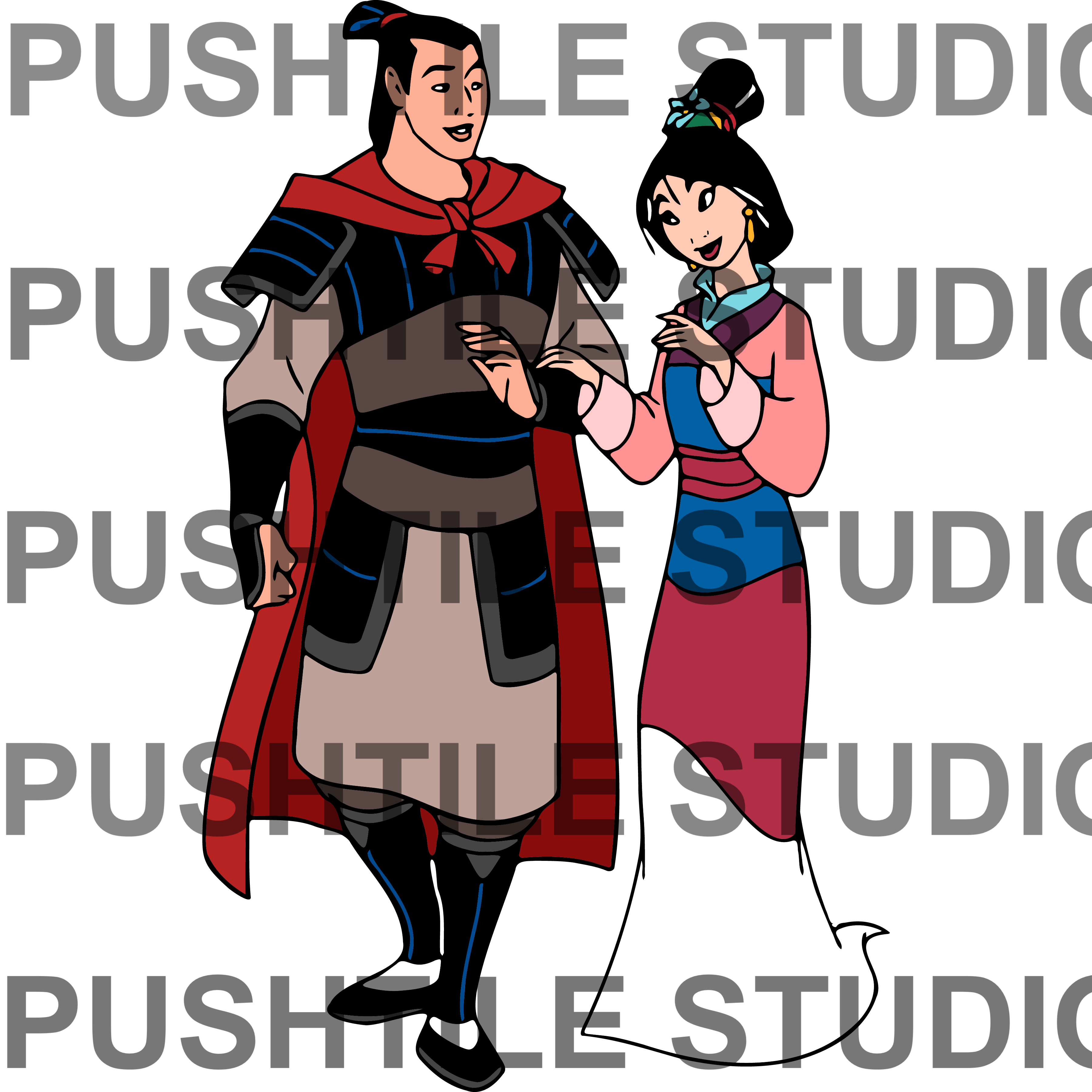 Push Tile Game 2 Player Set（ Mulan  ）65 Tiles