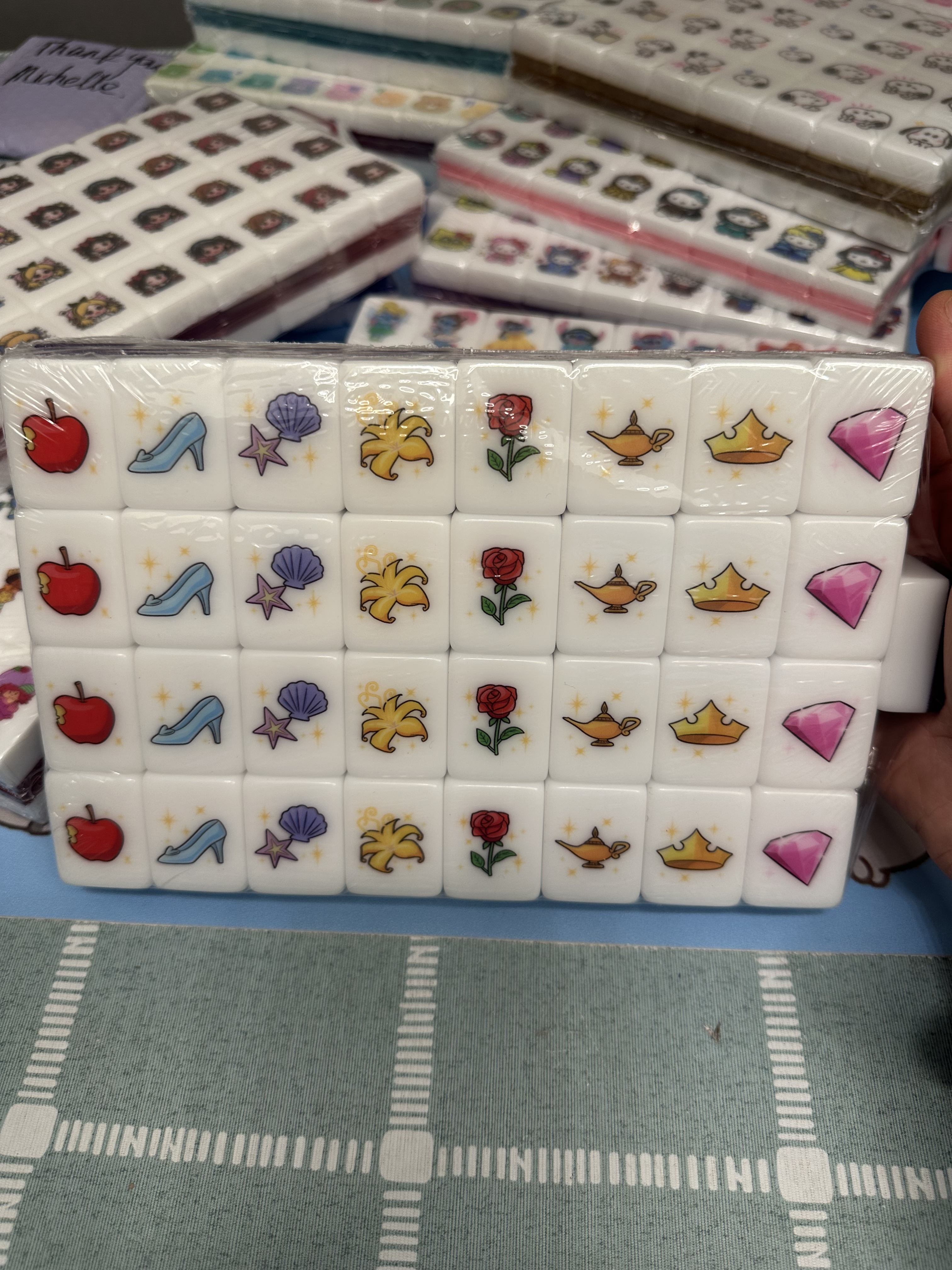  Pre-Release Push Tile Game 2 Player Set（ Disney Villains VS Princess Eikons ）65 Tiles