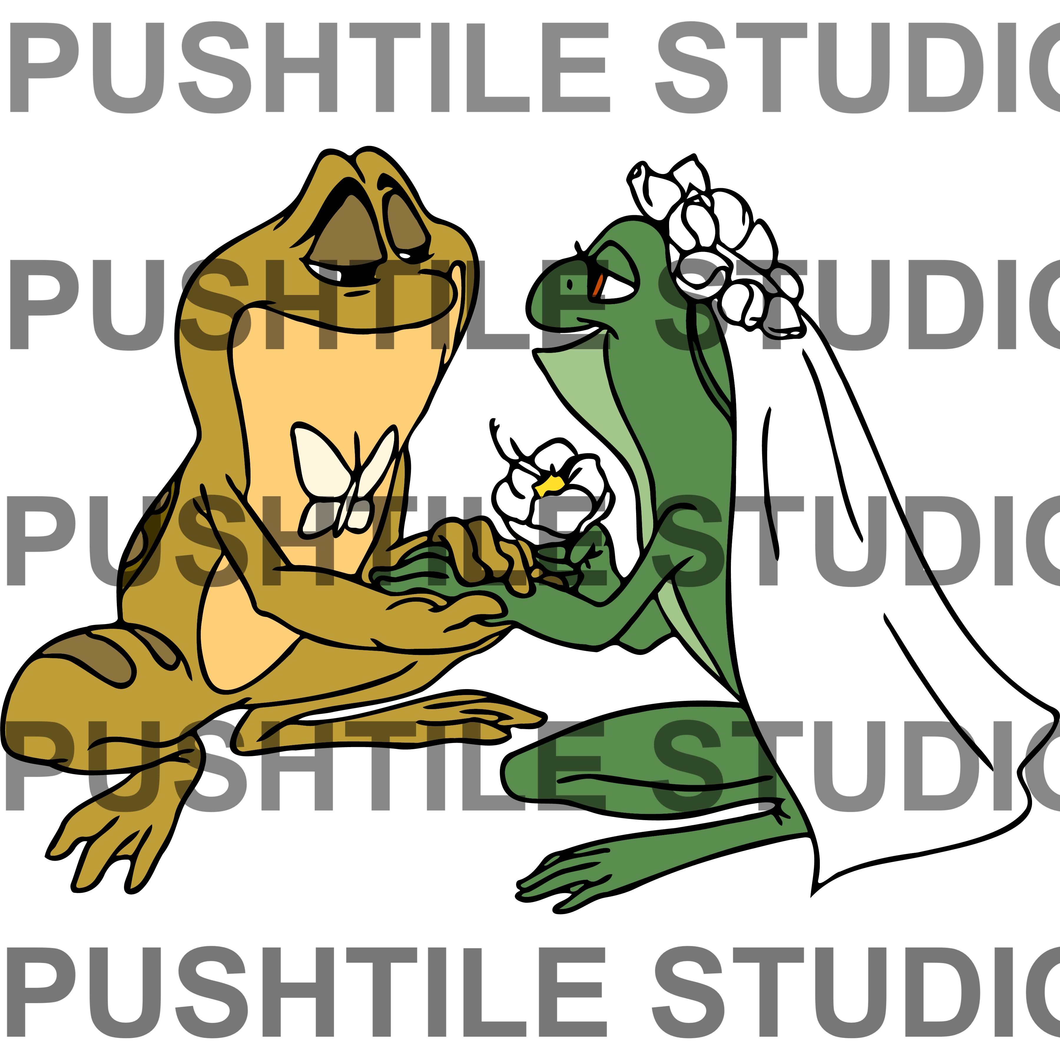 Push Tile Game 2 Player Set（ The Princess and the Frog ）65 Tiles