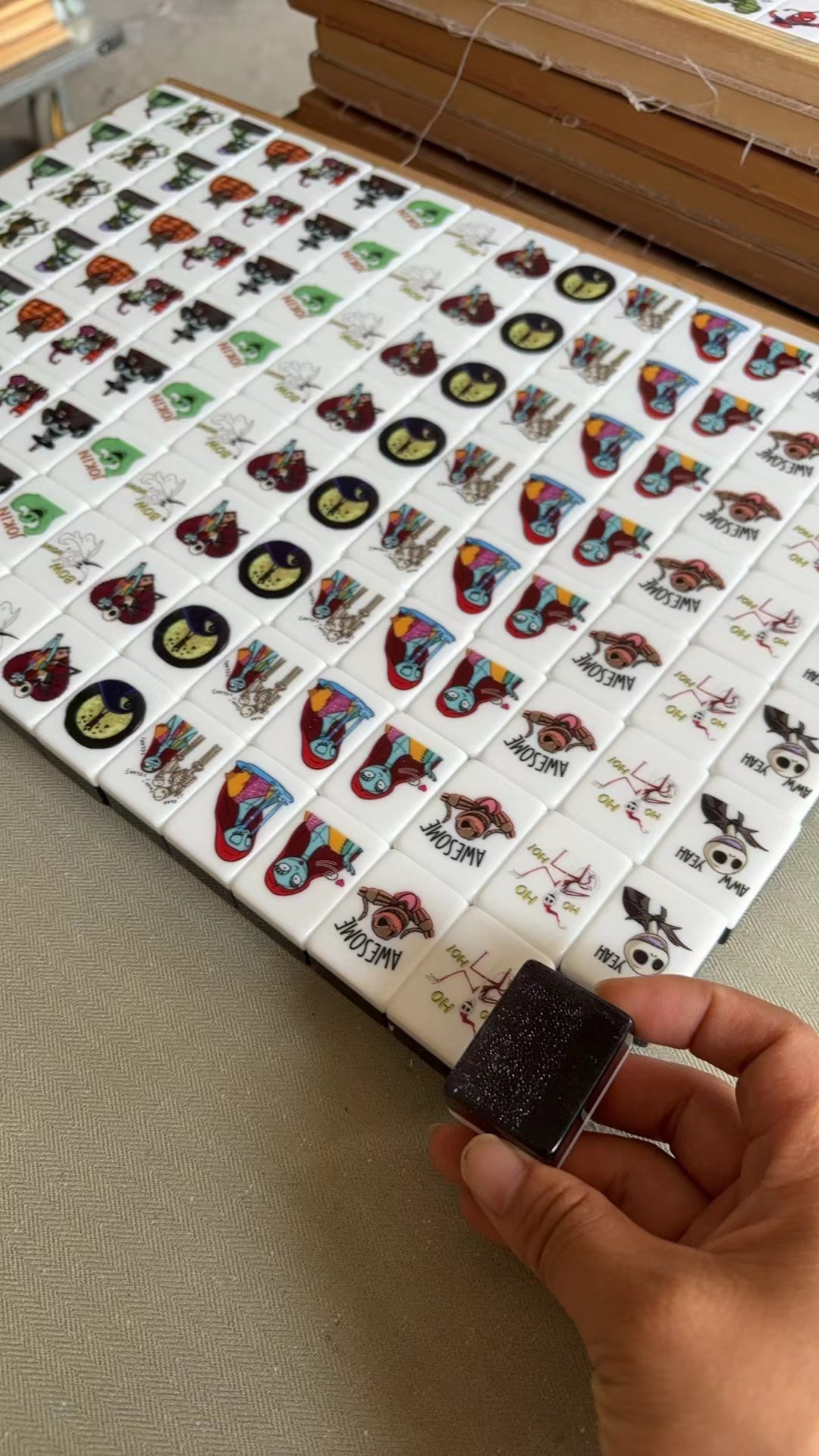  Pre-Release Push Tile Game 2 Player Set（ Nightmare Before Christmas ）65 Tiles