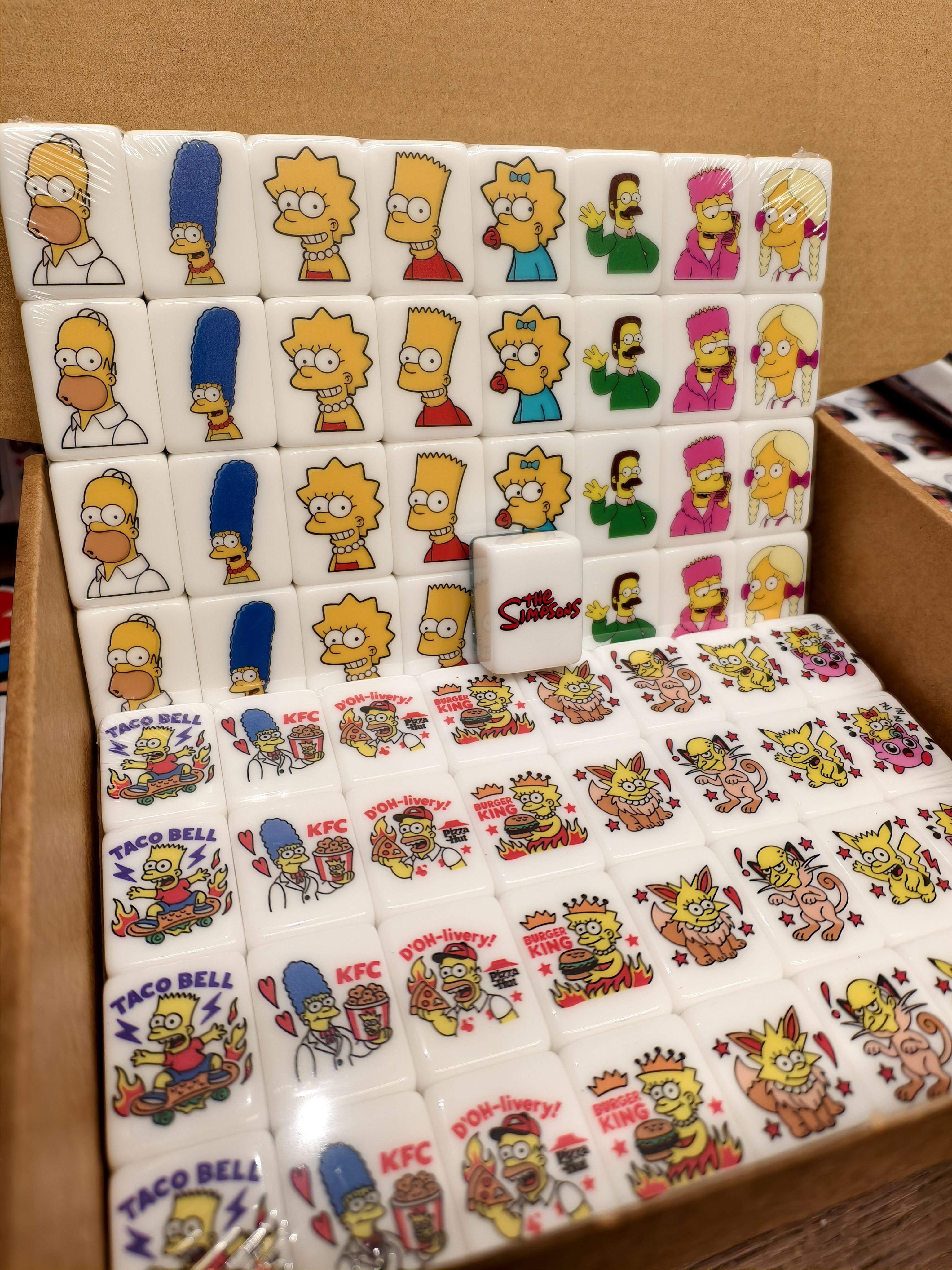 Push Tile Game 2 Player Set（ The Simpsons Family ）65 Tiles