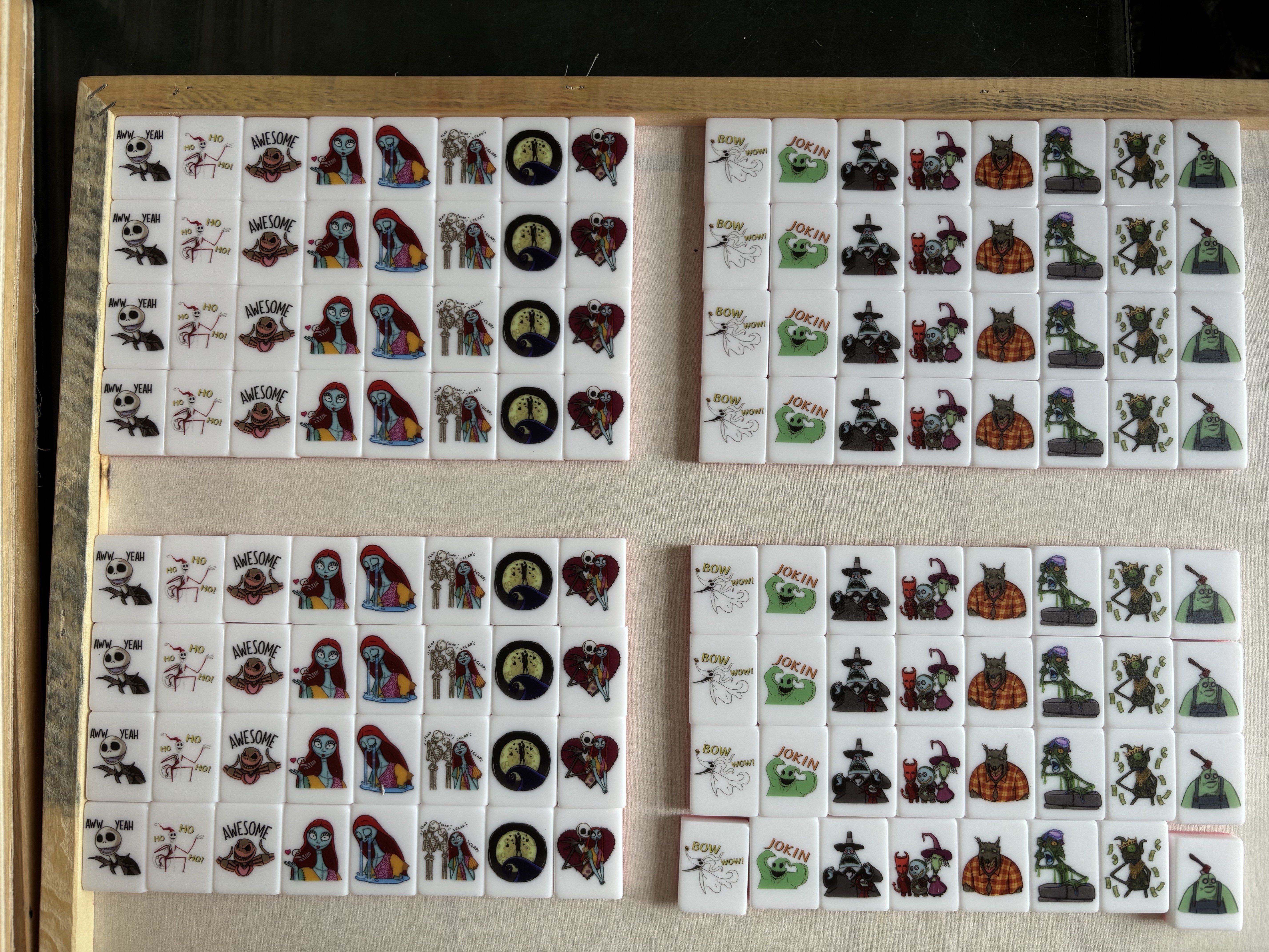  Pre-Release Push Tile Game 2 Player Set（ Nightmare Before Christmas ）65 Tiles