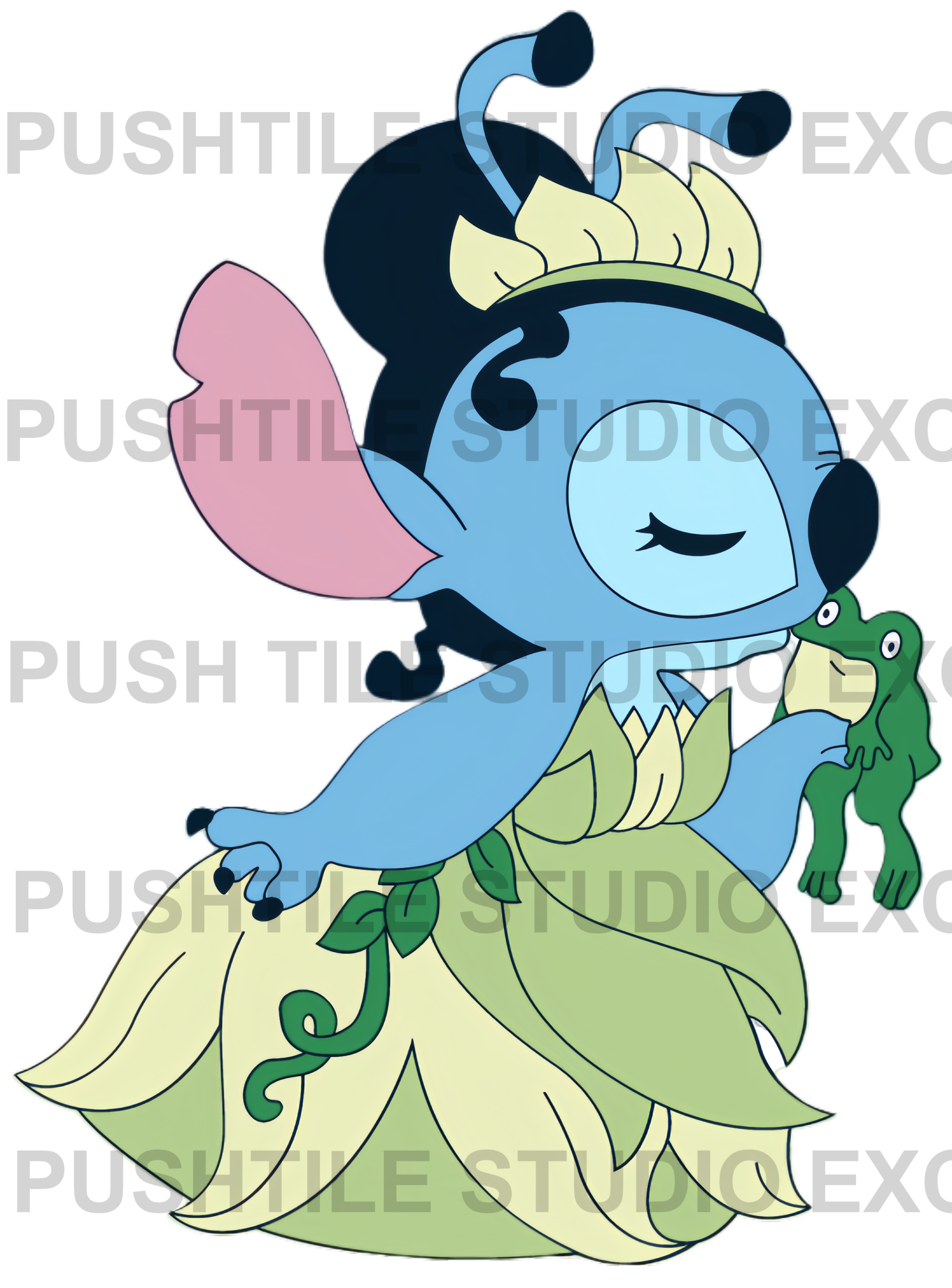 Pre-Release Push Tile Game 2 Player Set（Stitch Cosplay Princess ）65 Tiles