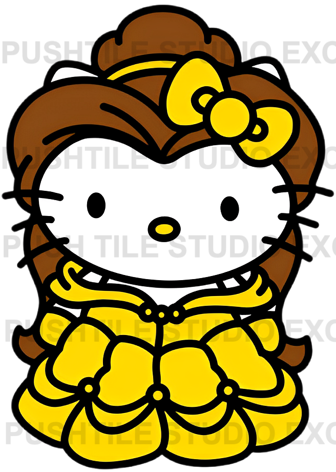 Pre-Release Push Tile Game 2 Player Set（ Sanrio Hello Kitty Cosplay Princess VS Fruits ）65 Tiles